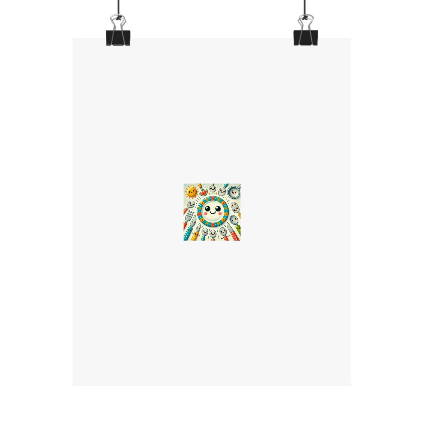 Happy Little Kitchen Club Kawaii Food Poster Kitchen Wall Art Decor