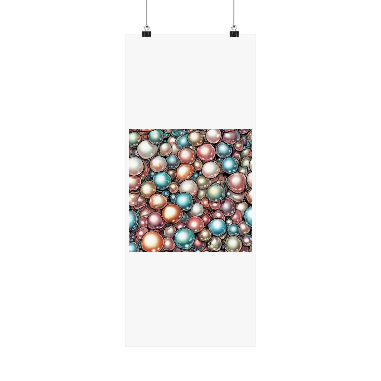 Rainbow Pearl Marble Abstract Gift Art Poster