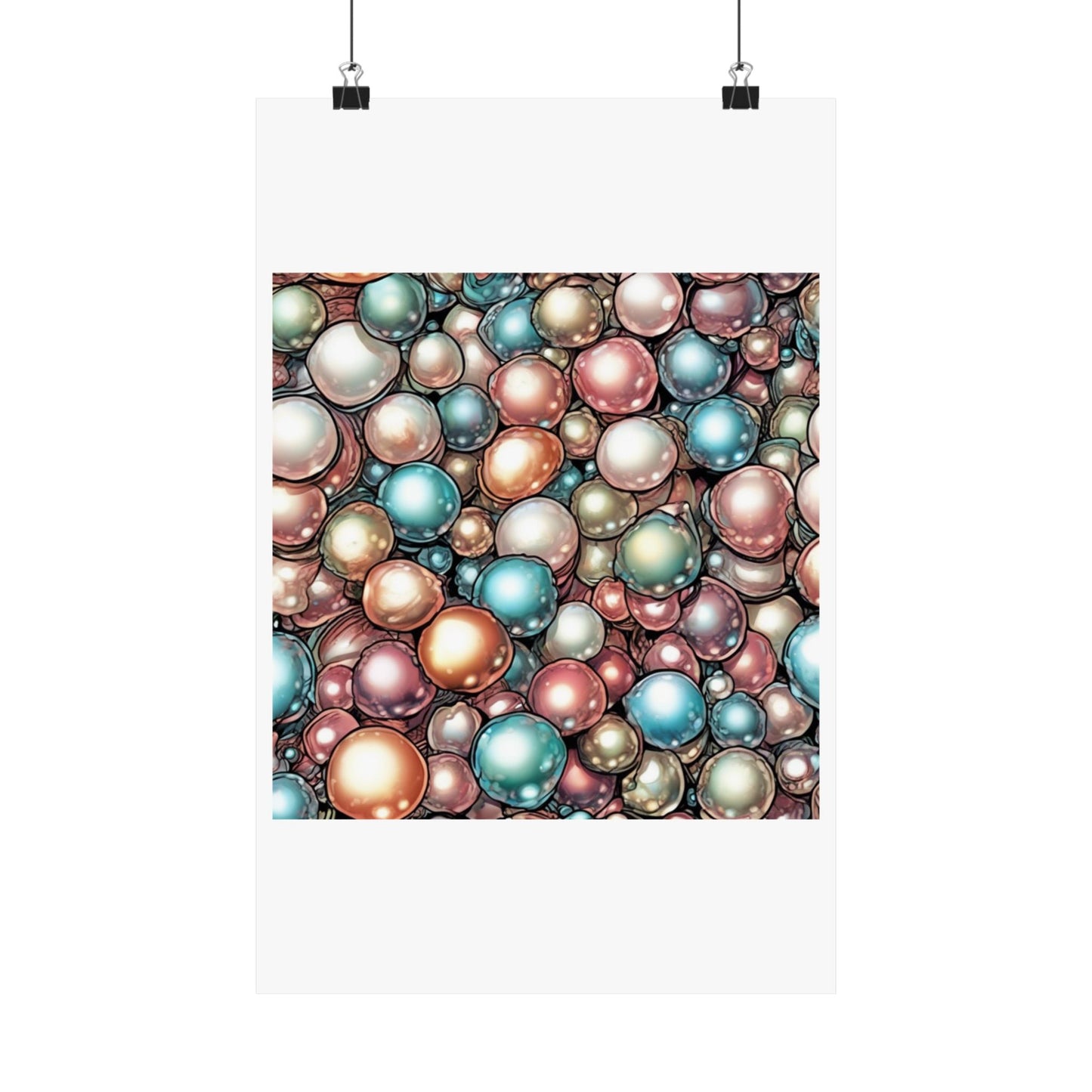 Rainbow Pearl Marble Abstract Gift Art Poster
