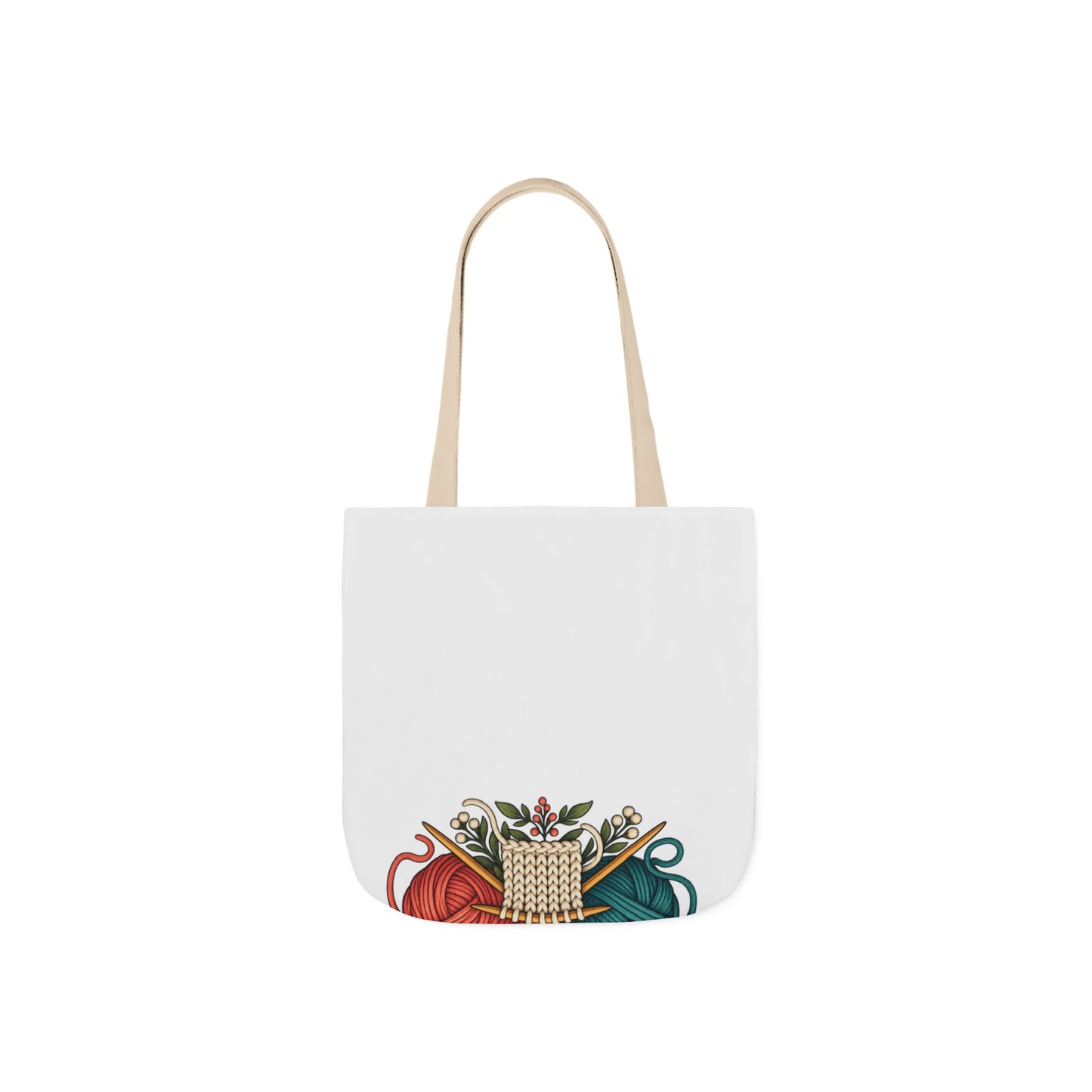 Retro Yarn and Knitting Botanical Art Tote Bag