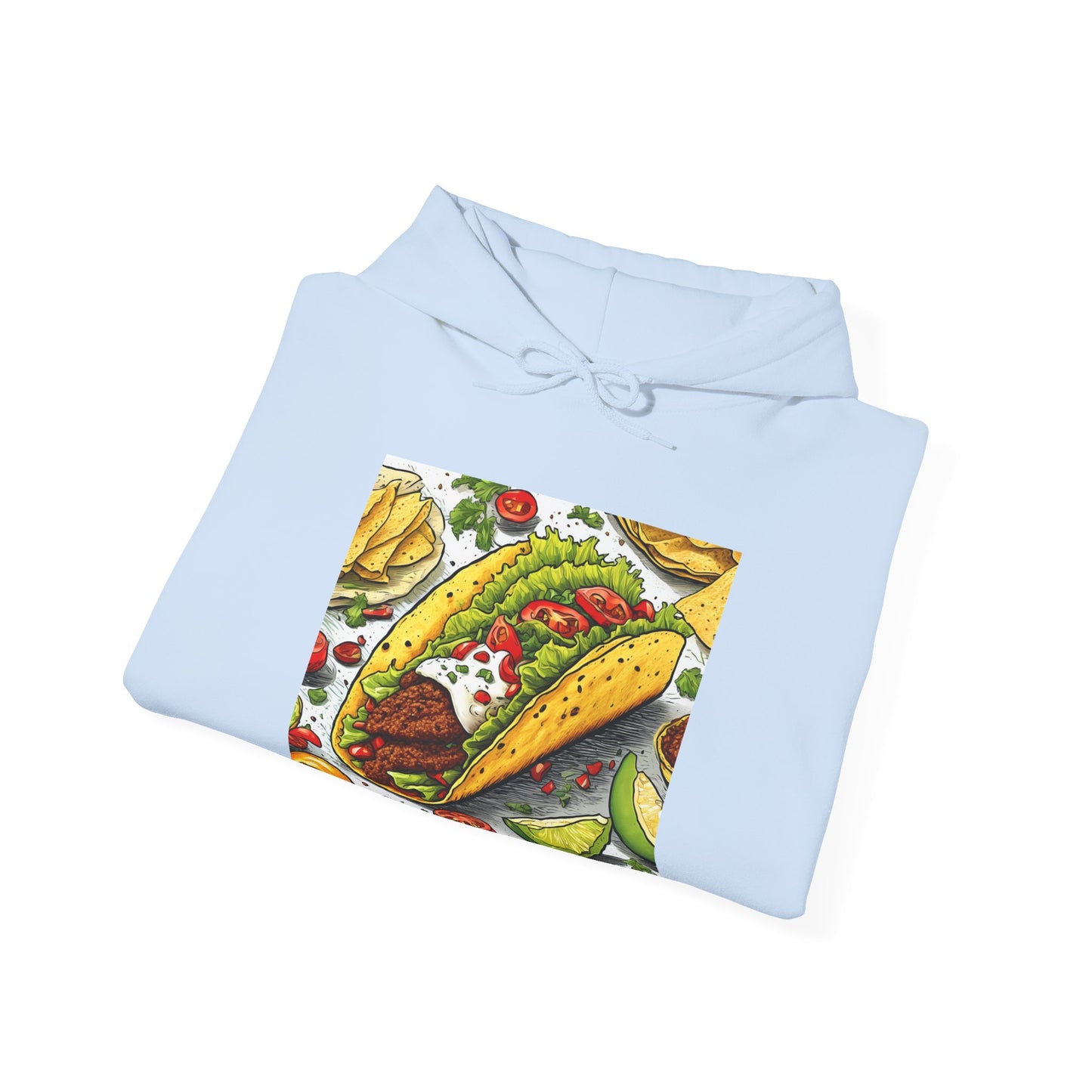 Bold Taco Illustration Foodie Gift Art Hoodie