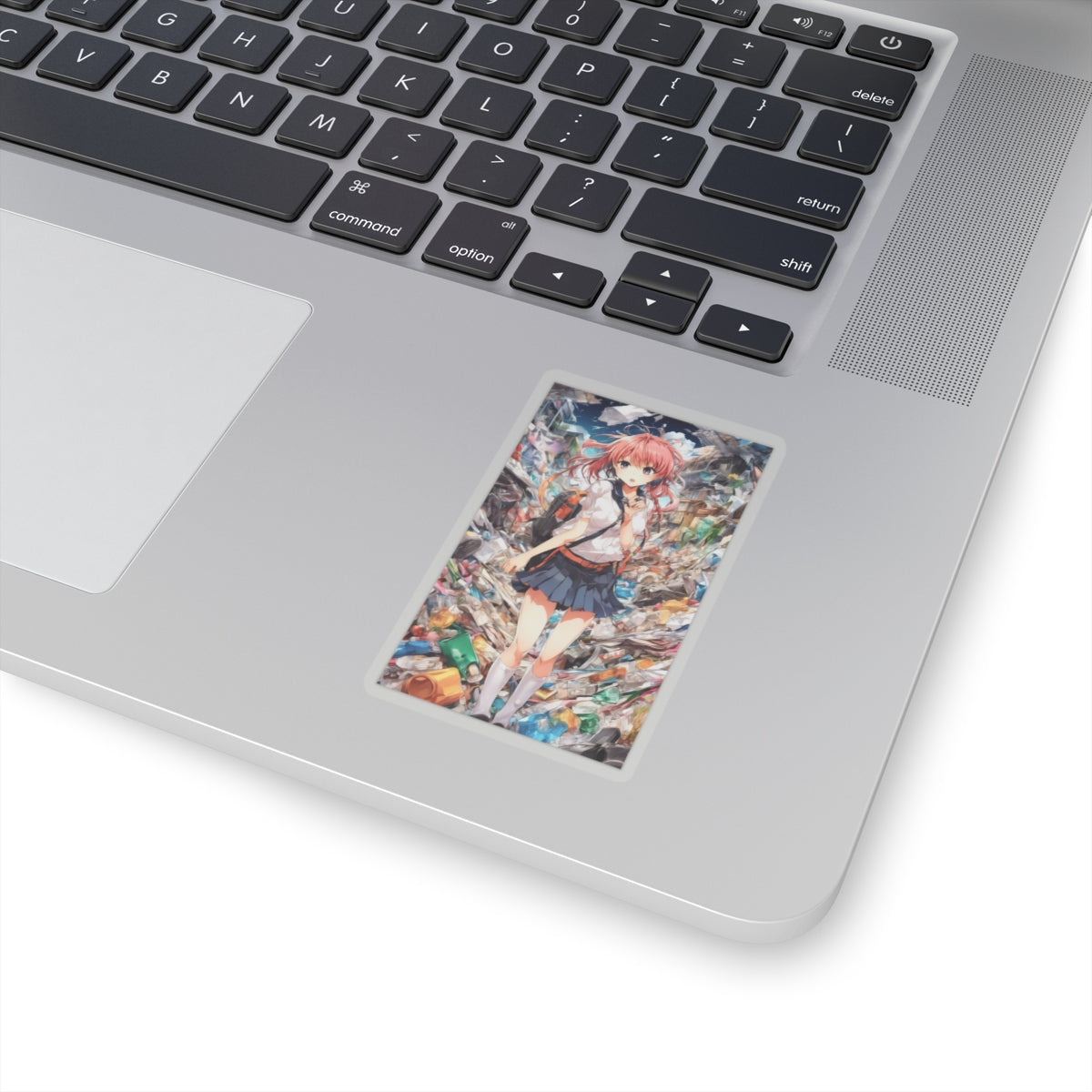Recycling Day Anime Schoolgirl Eco Street Art Sticker