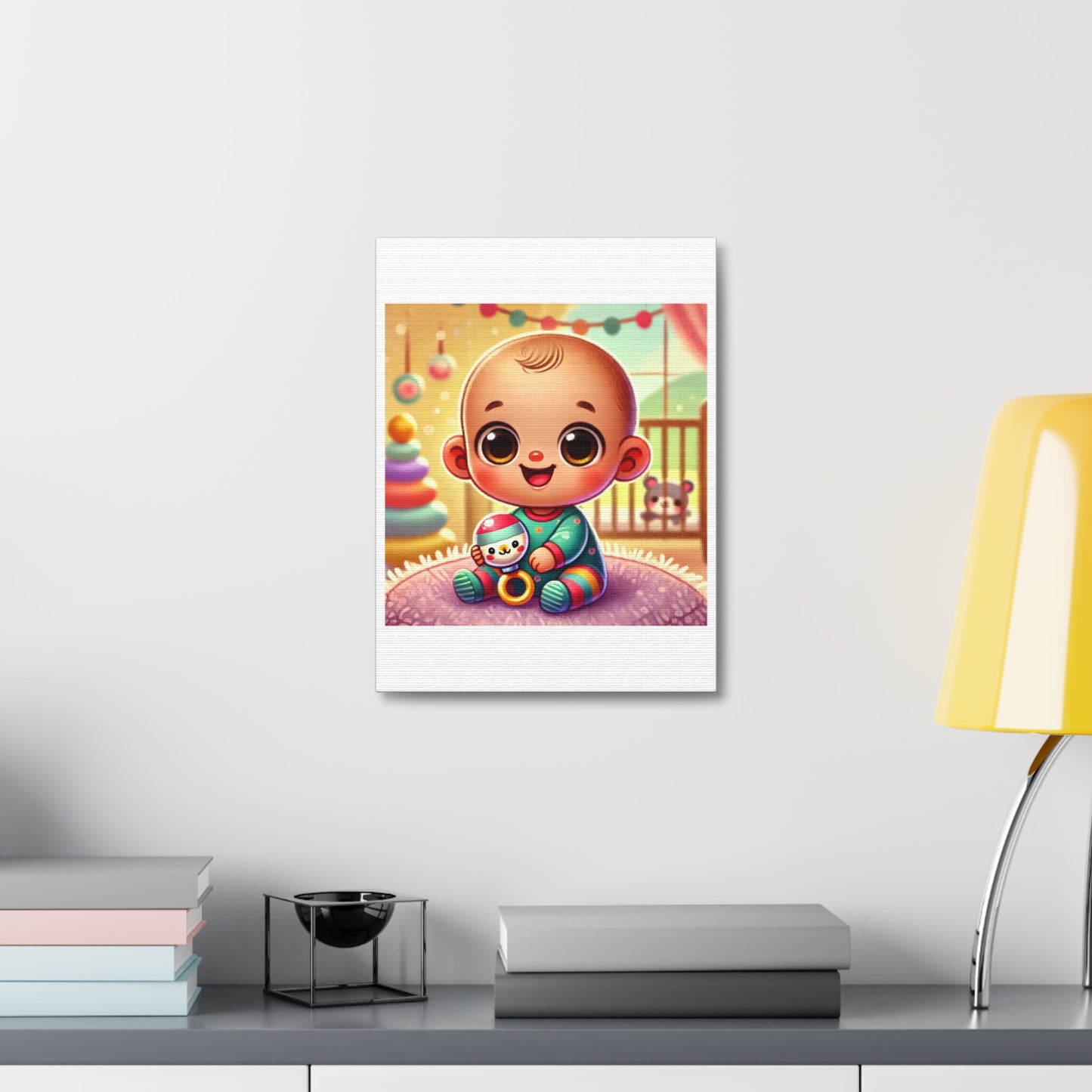 Cheerful Baby Nursery Playroom Canvas Art