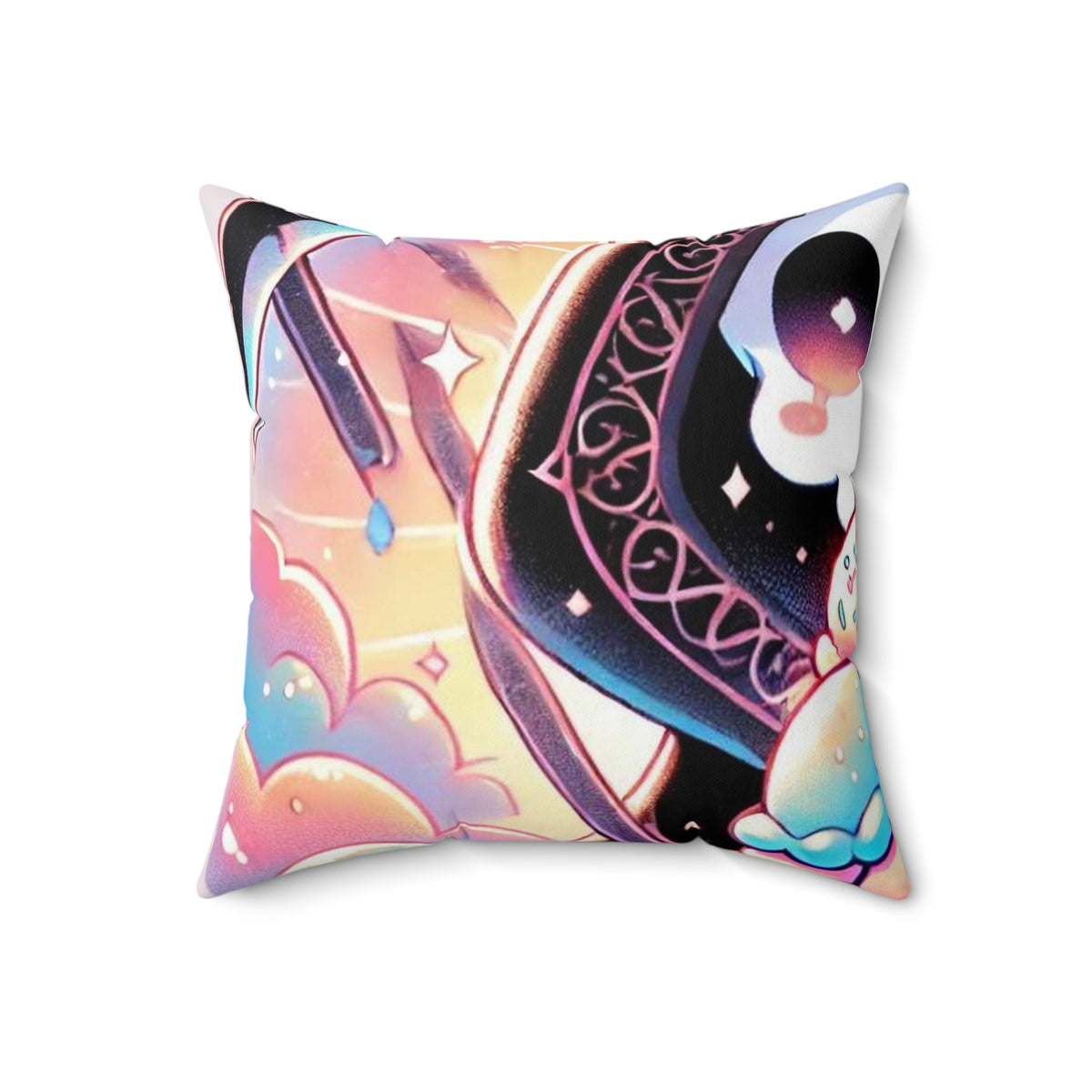 Pastel Grim Reaper Ice Cream Gothic Decorative Pillow