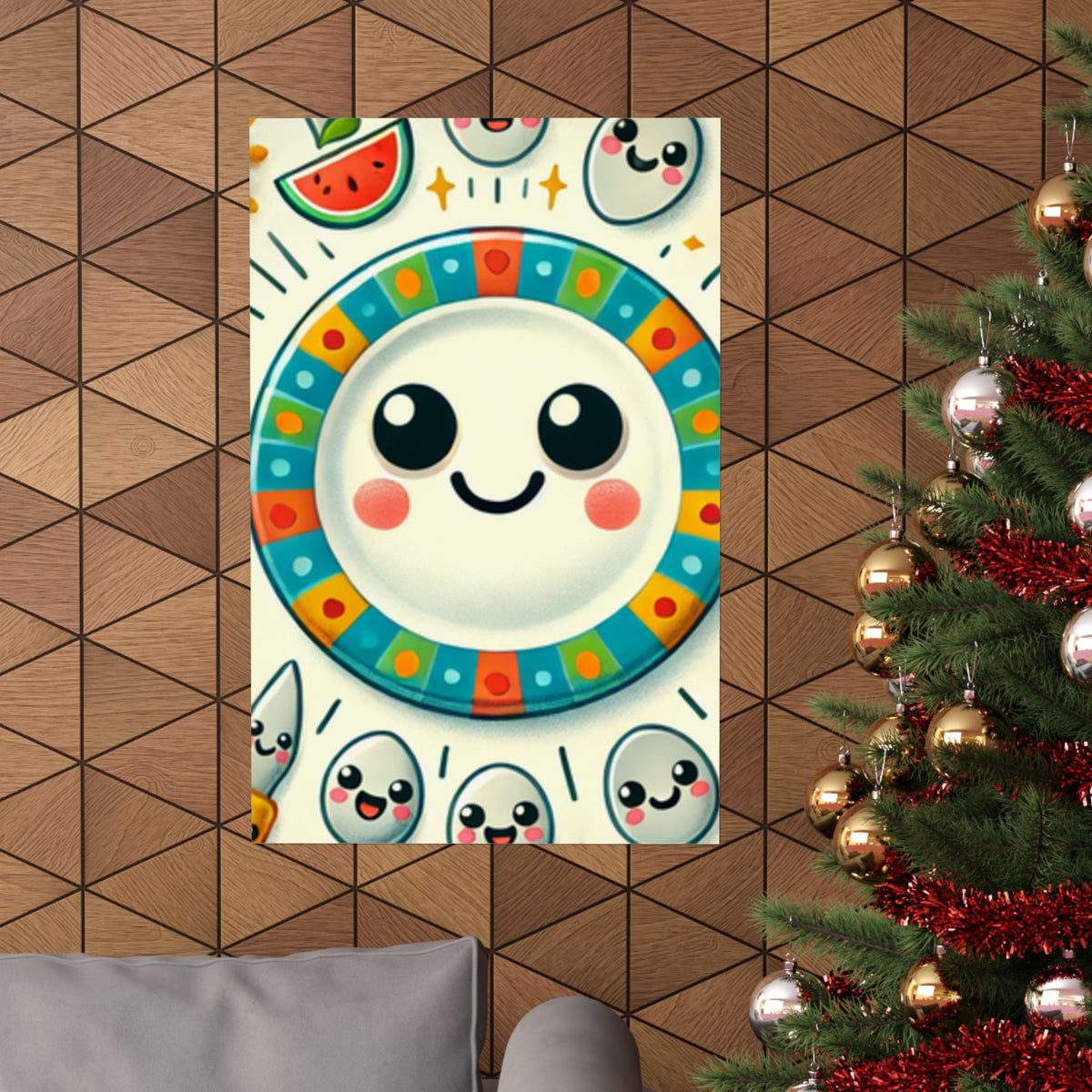 Happy Little Kitchen Club Kawaii Food Poster Kitchen Wall Art Decor