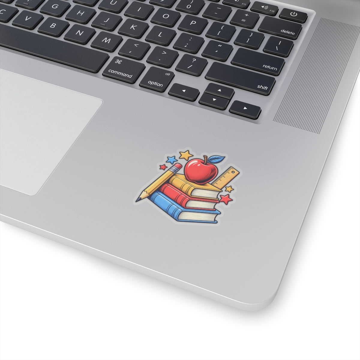Retro School Books Apple Teacher Appreciation Sticker