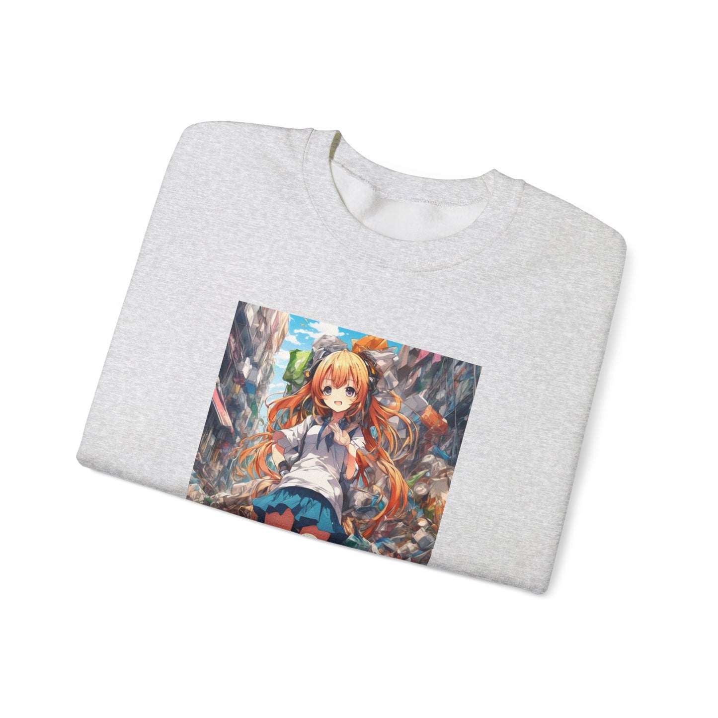 Recycling Rescue Anime Heroine Eco Street Art Sweatshirt