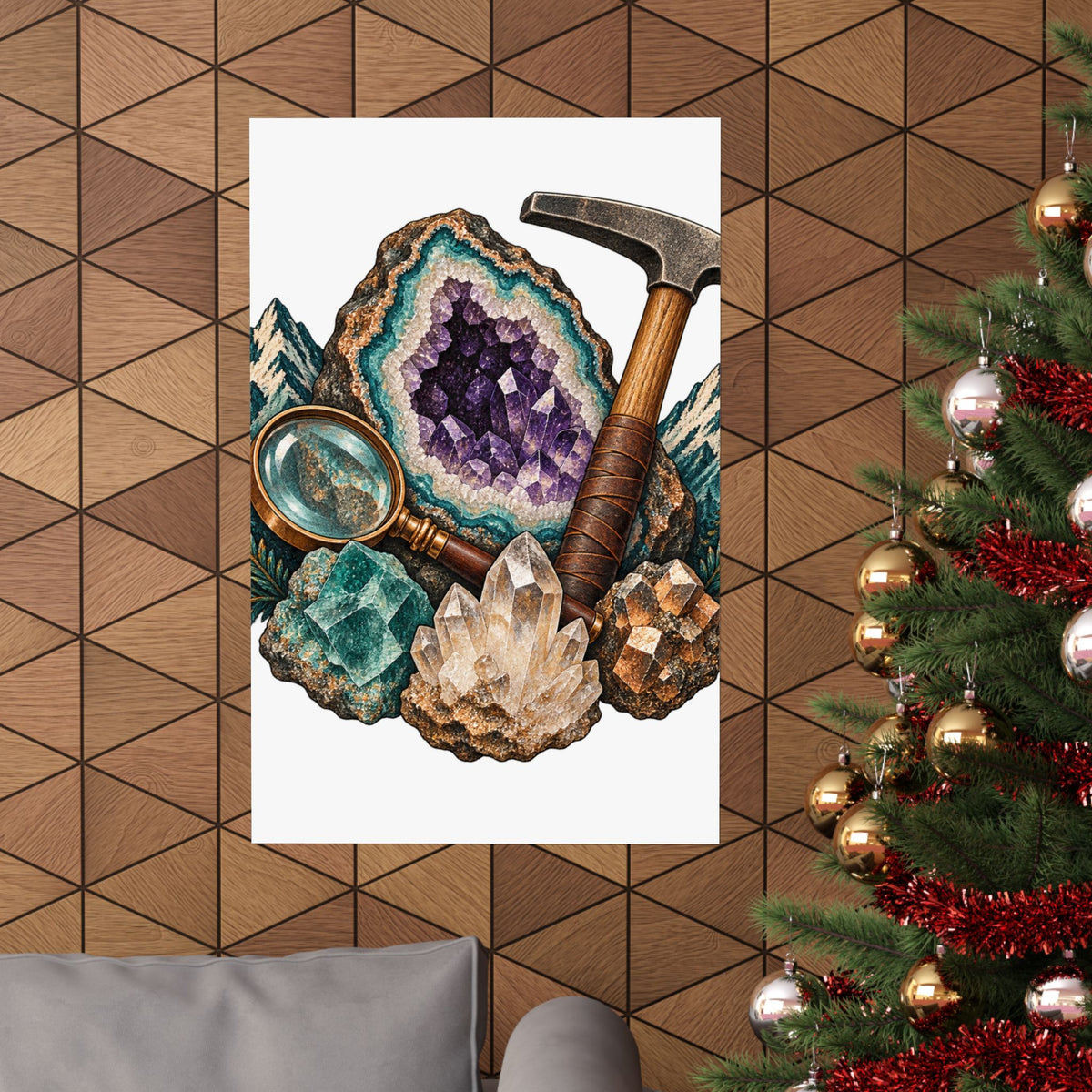 Vintage Geode and Rockhounding Field Kit Poster