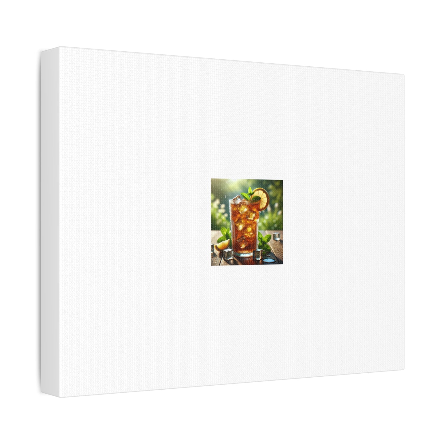 Sunlit Iced Tea Lemon Mint Kitchen Drink Canvas Wall Art