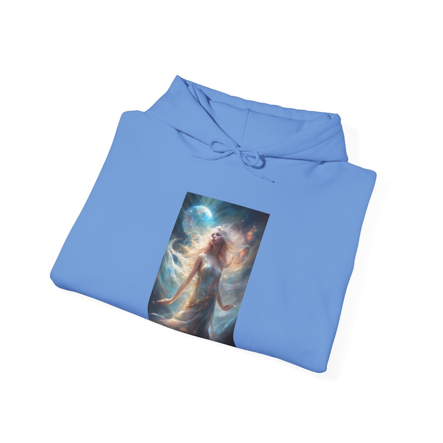 Moonlit Celestial Maiden Fantasy Portrait Hoodie