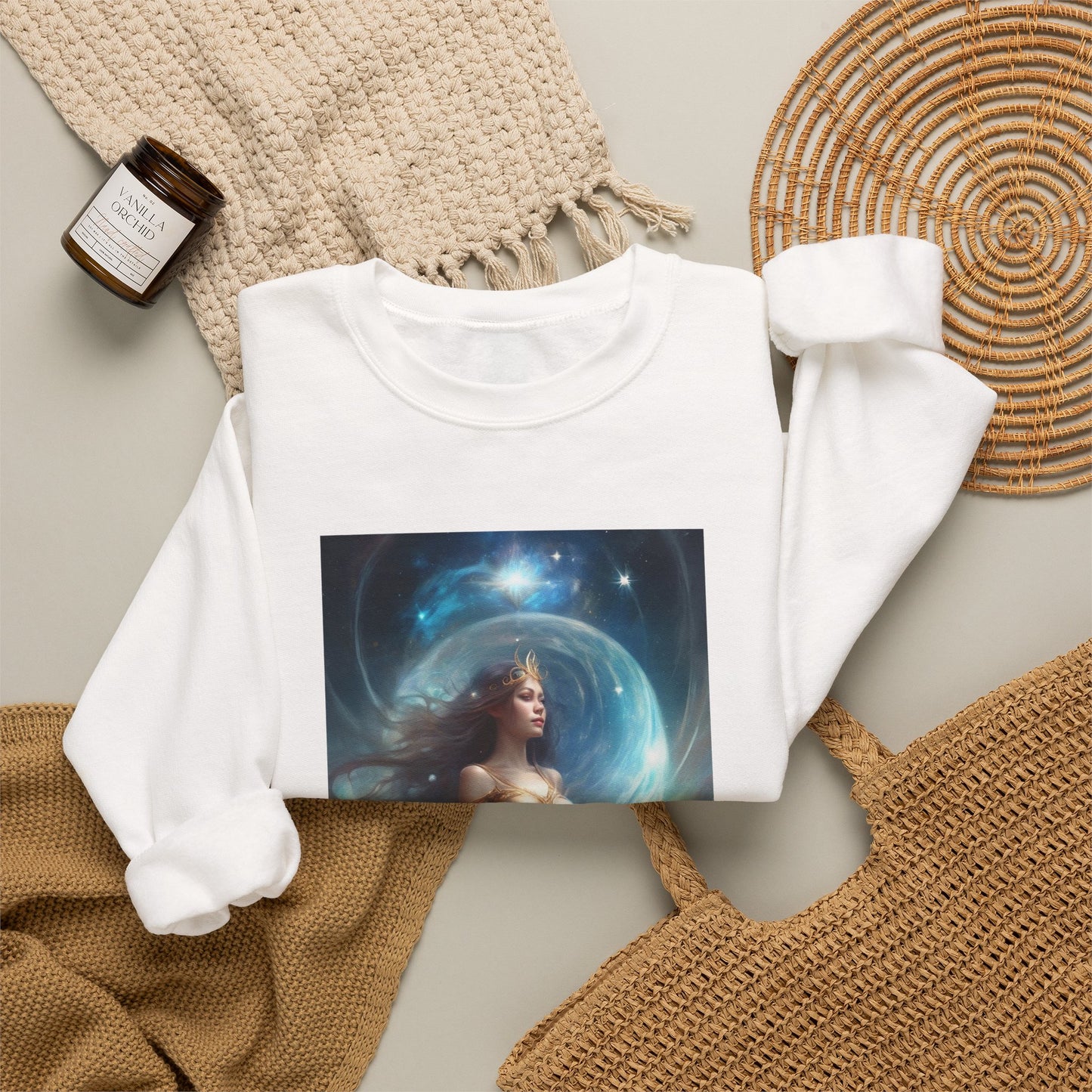 Lunar Celestial Queen Fantasy Portrait Sweatshirt