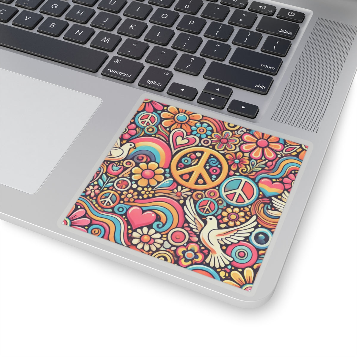 Colorful Peace Floral Pattern Sticker