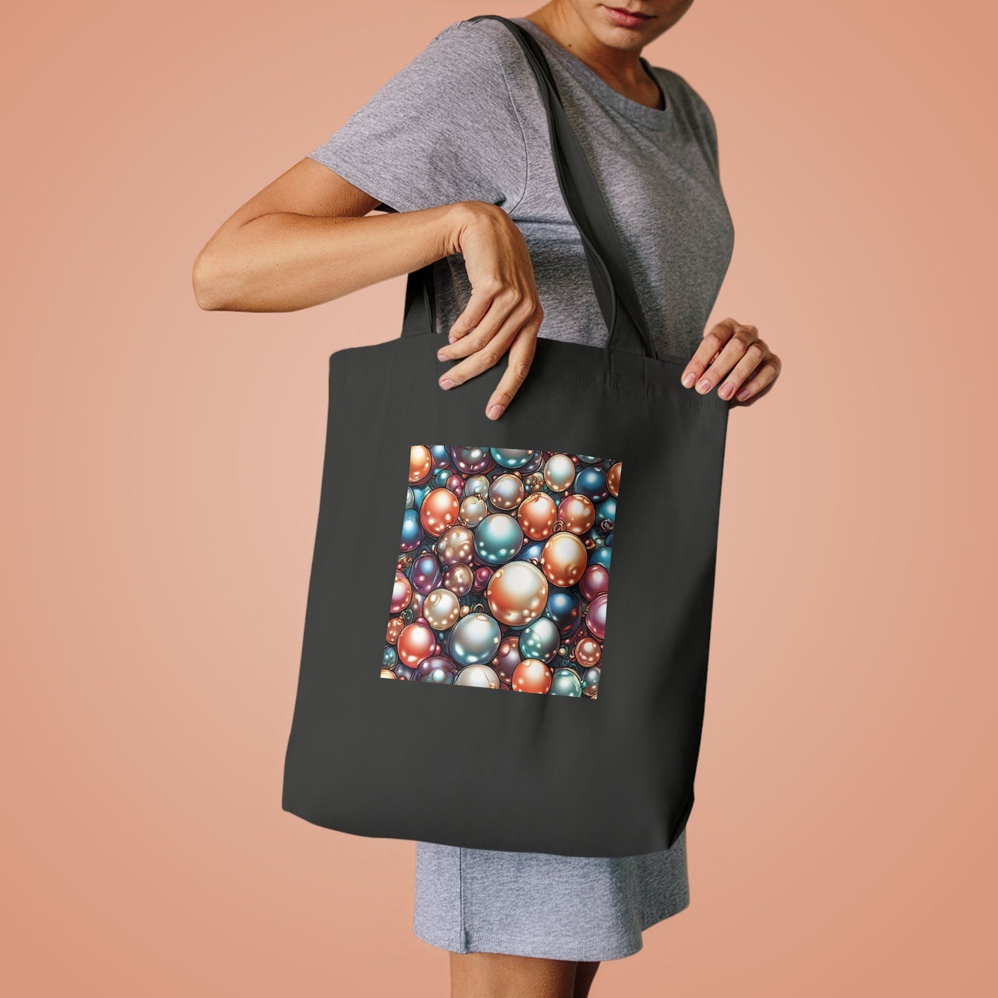 Glossy Orb Marble Abstract Gift Art Tote Bag