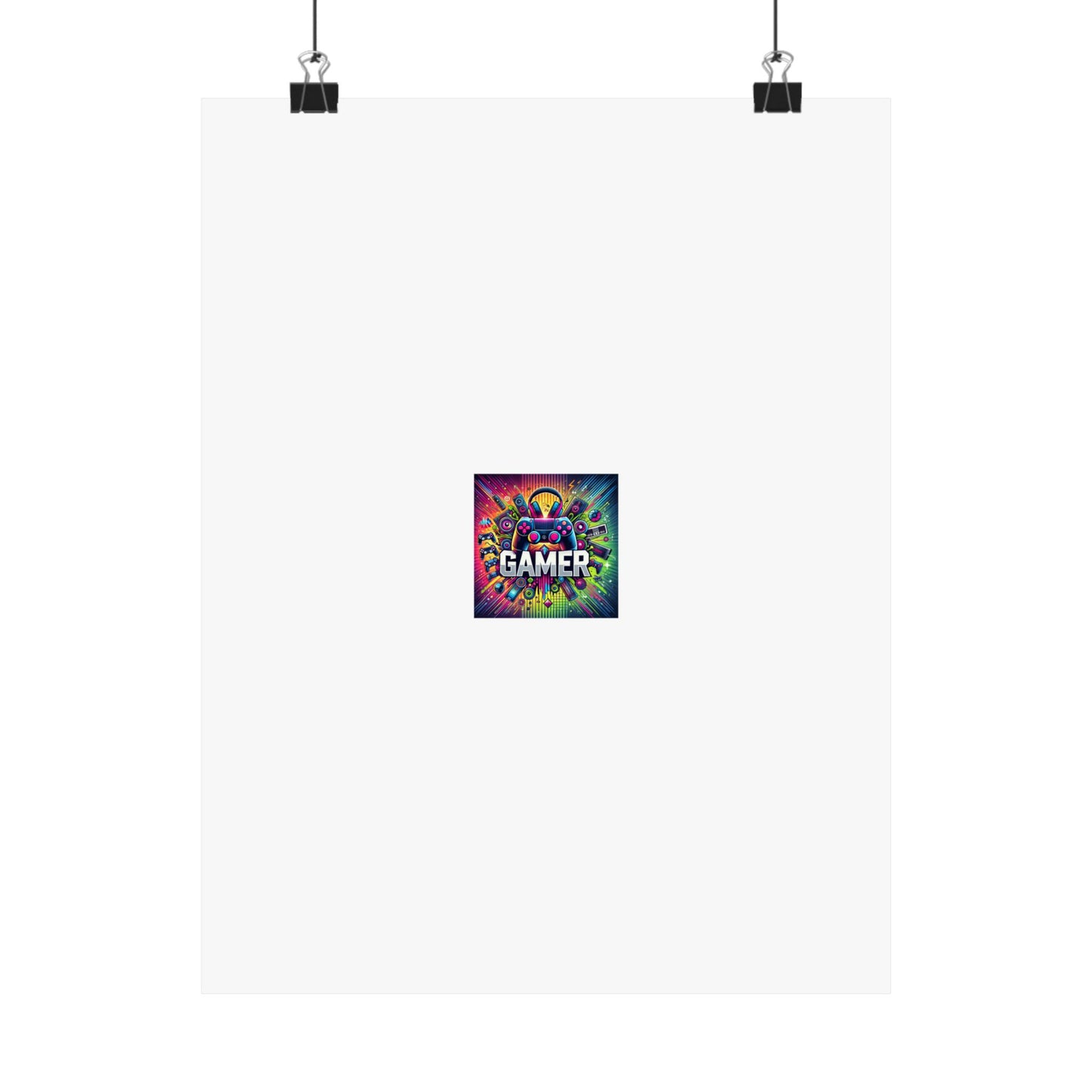 Neon Gamer Energy Retro Arcade Gaming Wall Art Poster