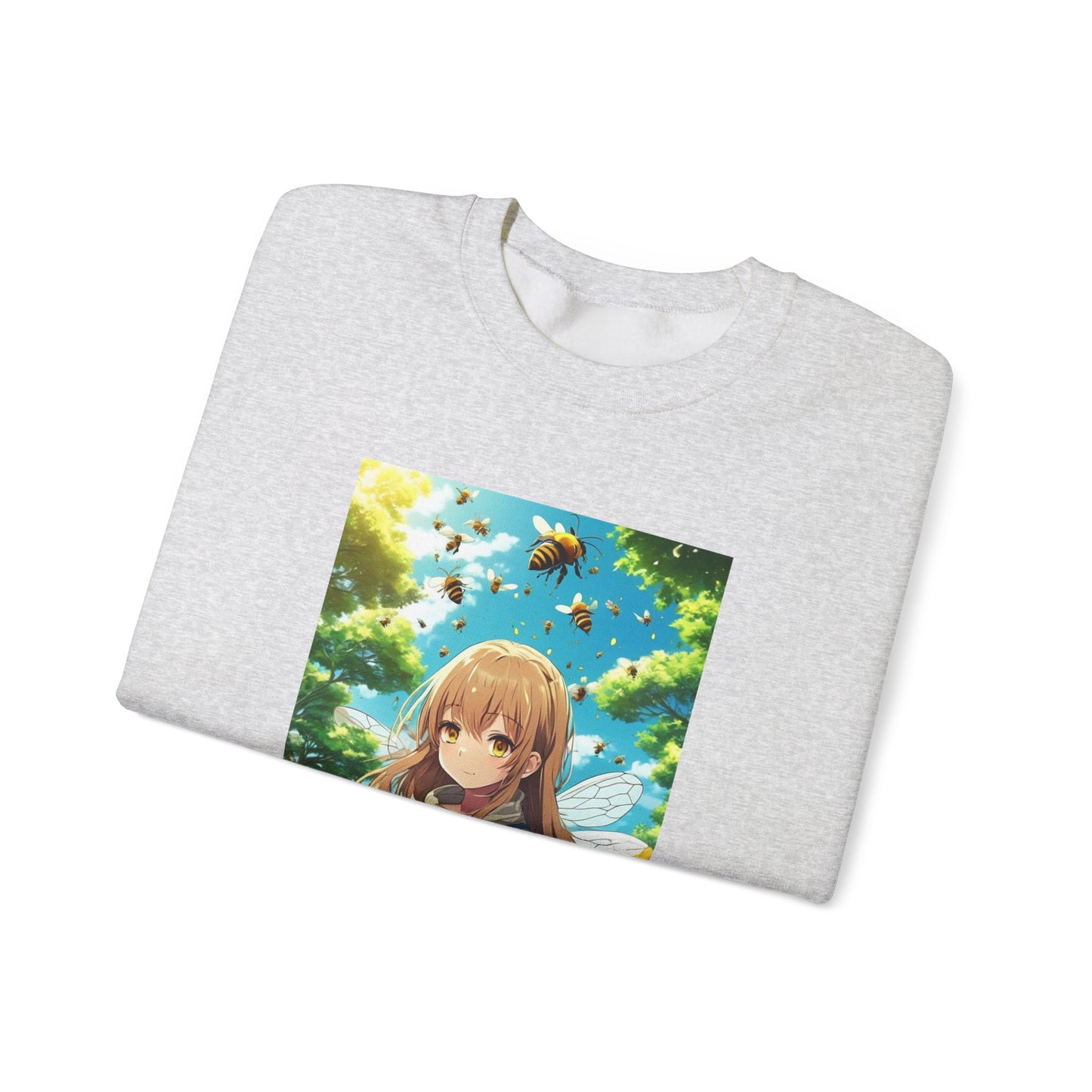 Bee Fairy Garden Anime Nature Art Sweatshirt