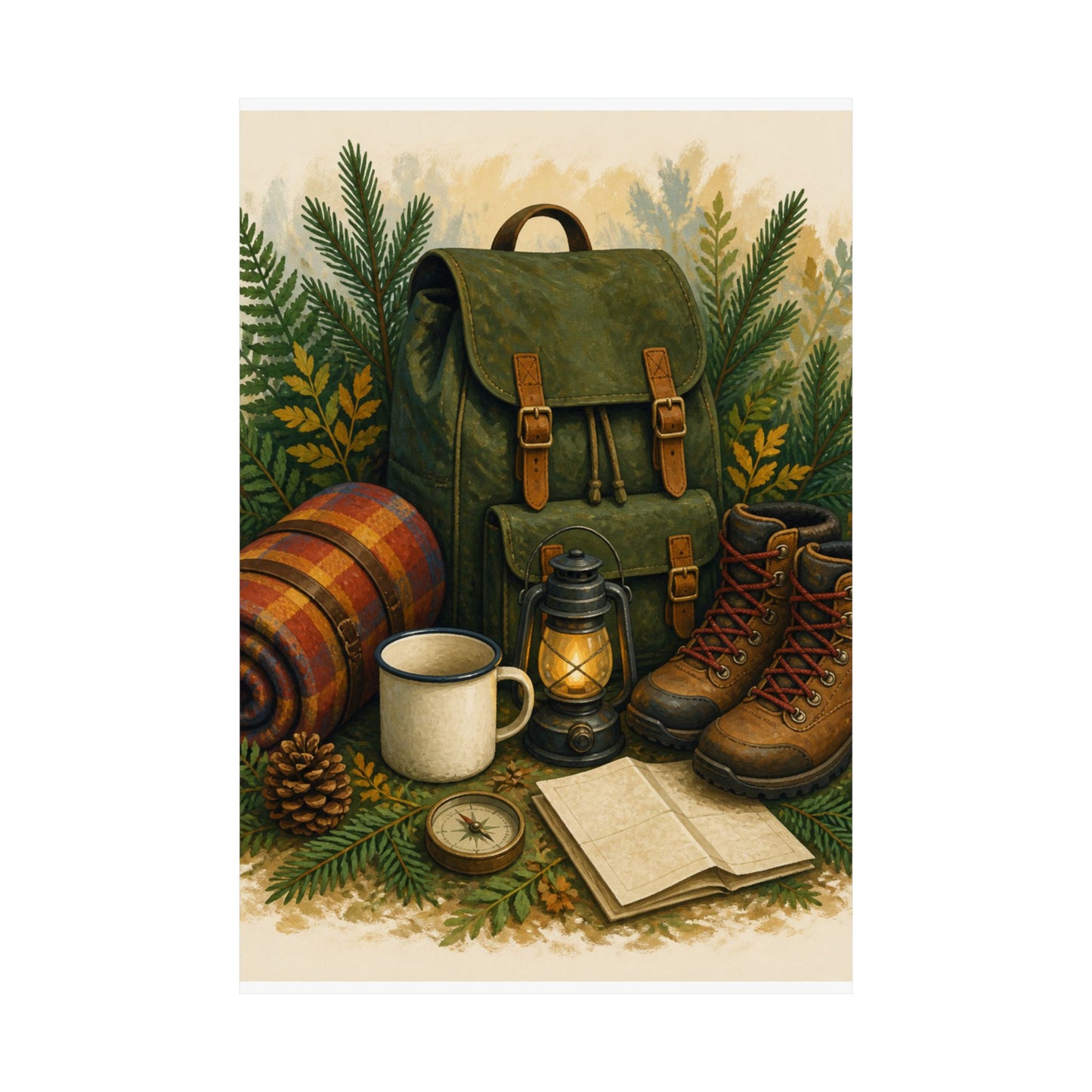 Generic Camping Gear Outdoor Adventure Poster