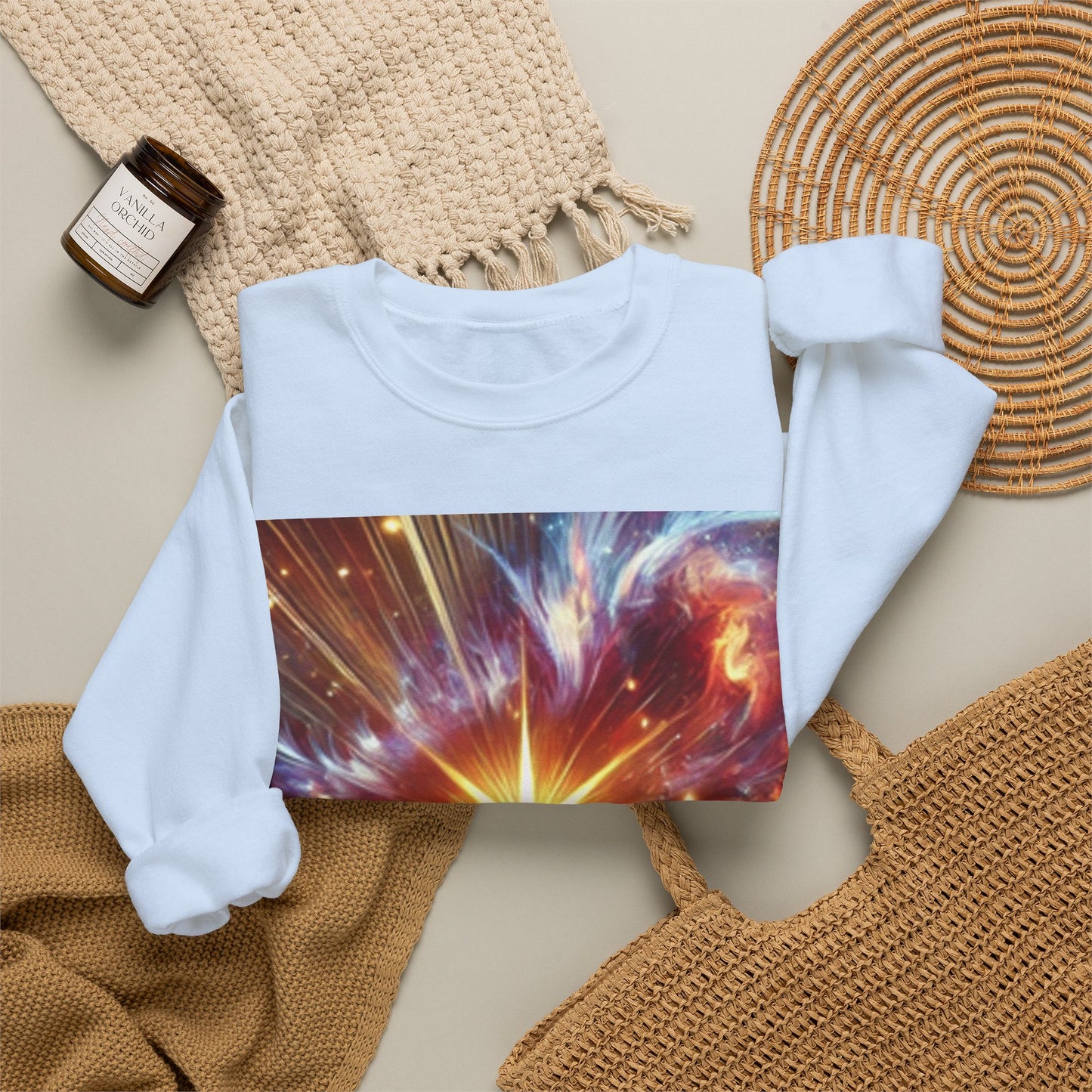 Cosmic Starburst Energy Abstract Space Crew Sweatshirt Gift
