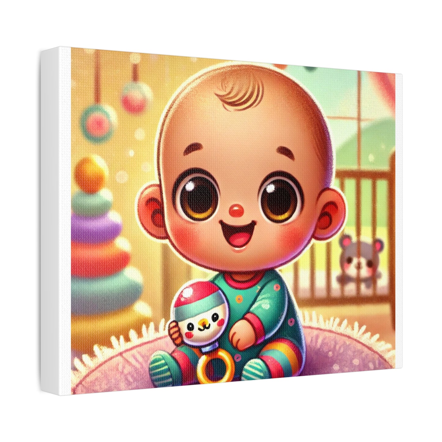 Cheerful Baby Nursery Playroom Canvas Art