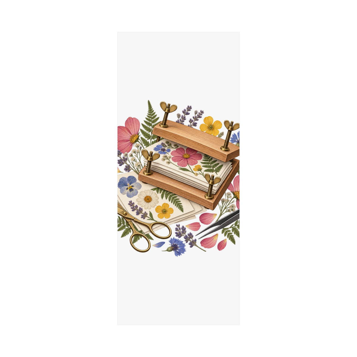 Botanical Flower Press Workshop Poster