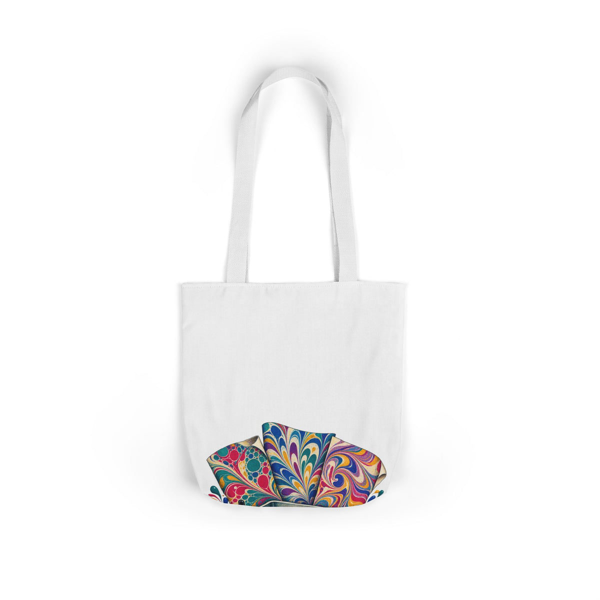 Colorful Paper Marbling Workshop Tote Bag