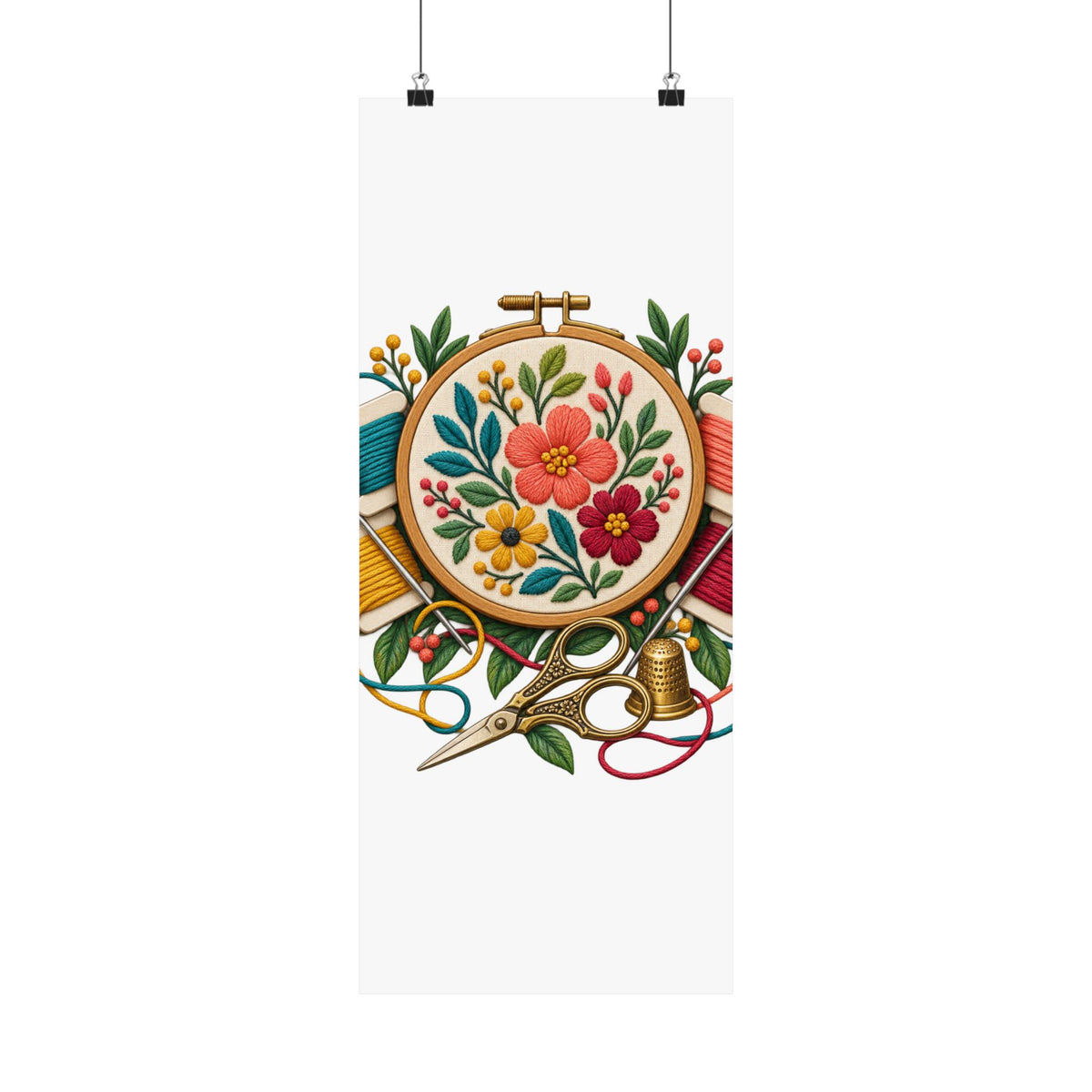Botanical Embroidery Workshop Poster