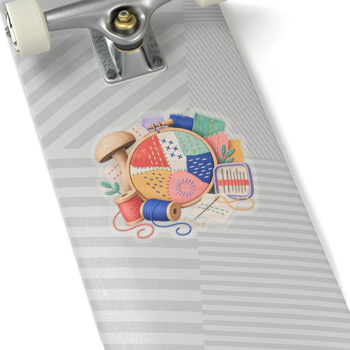 Colorful Visible Mending Workshop Sticker