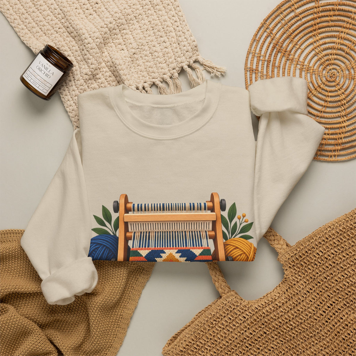 Geometric Hand Weaving Workshop Sweatshirt