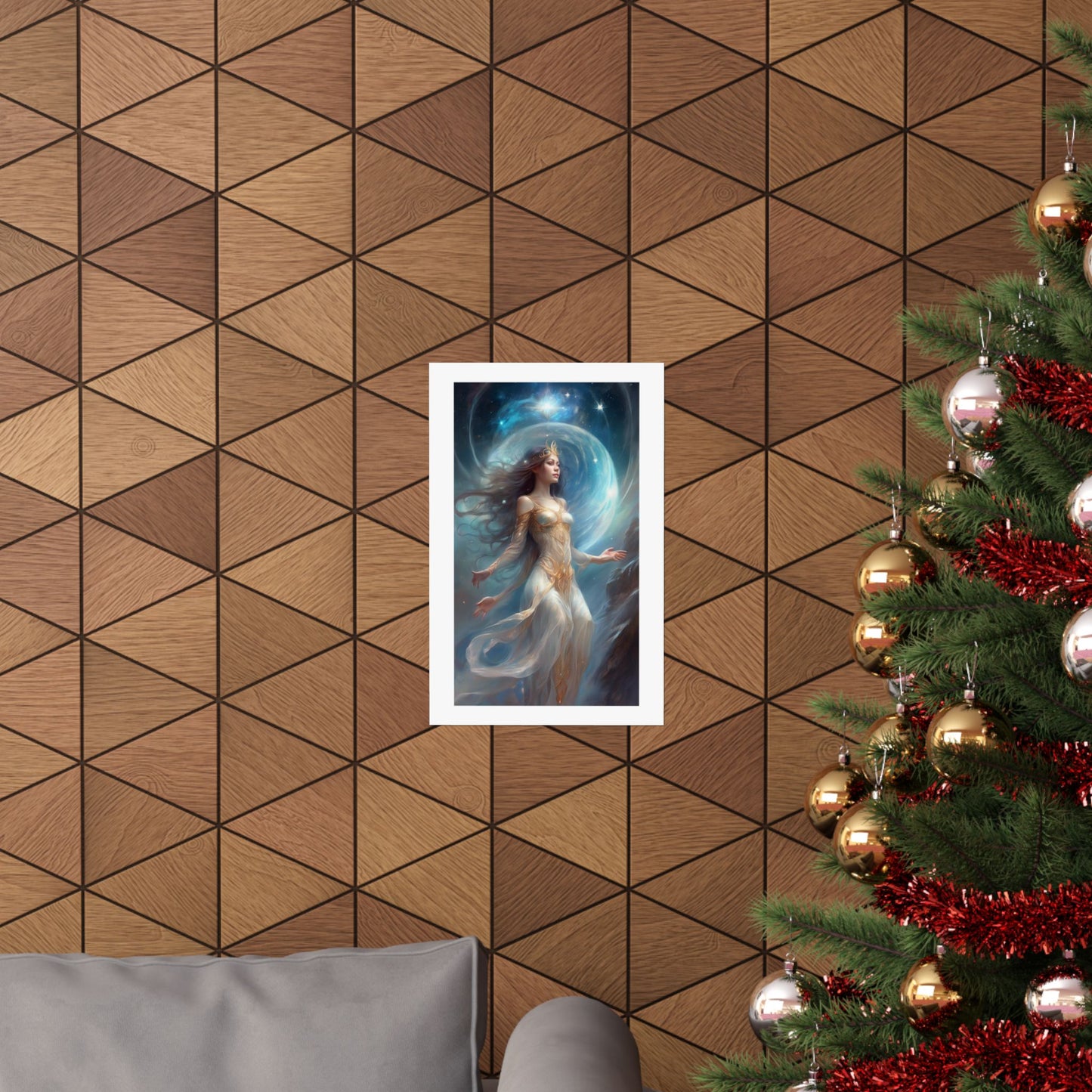 Lunar Celestial Queen Fantasy Portrait Poster