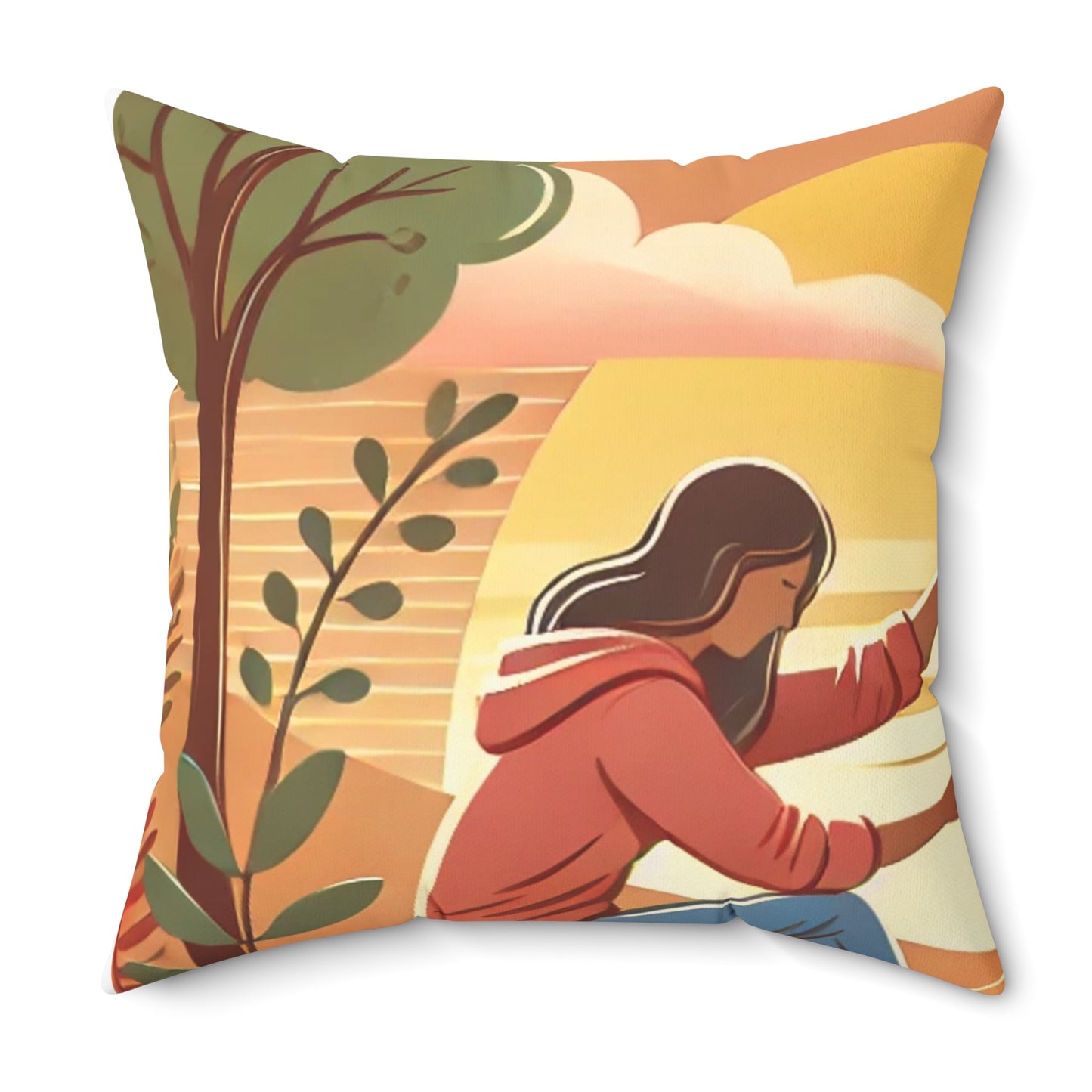 Helping Hands Sunset Garden Decorative Pillow