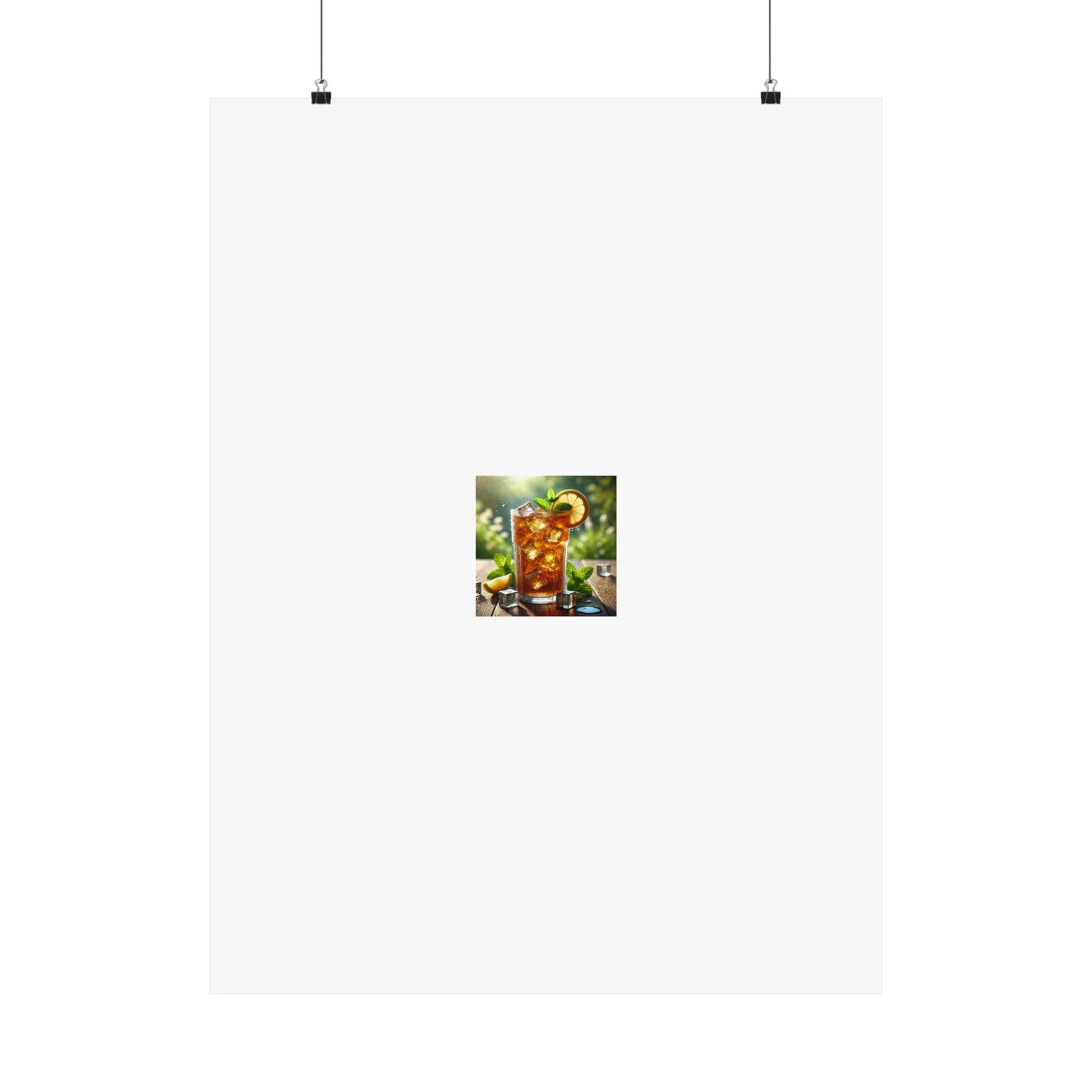 Sunlit Iced Tea Lemon Mint Kitchen Summer Drink Poster