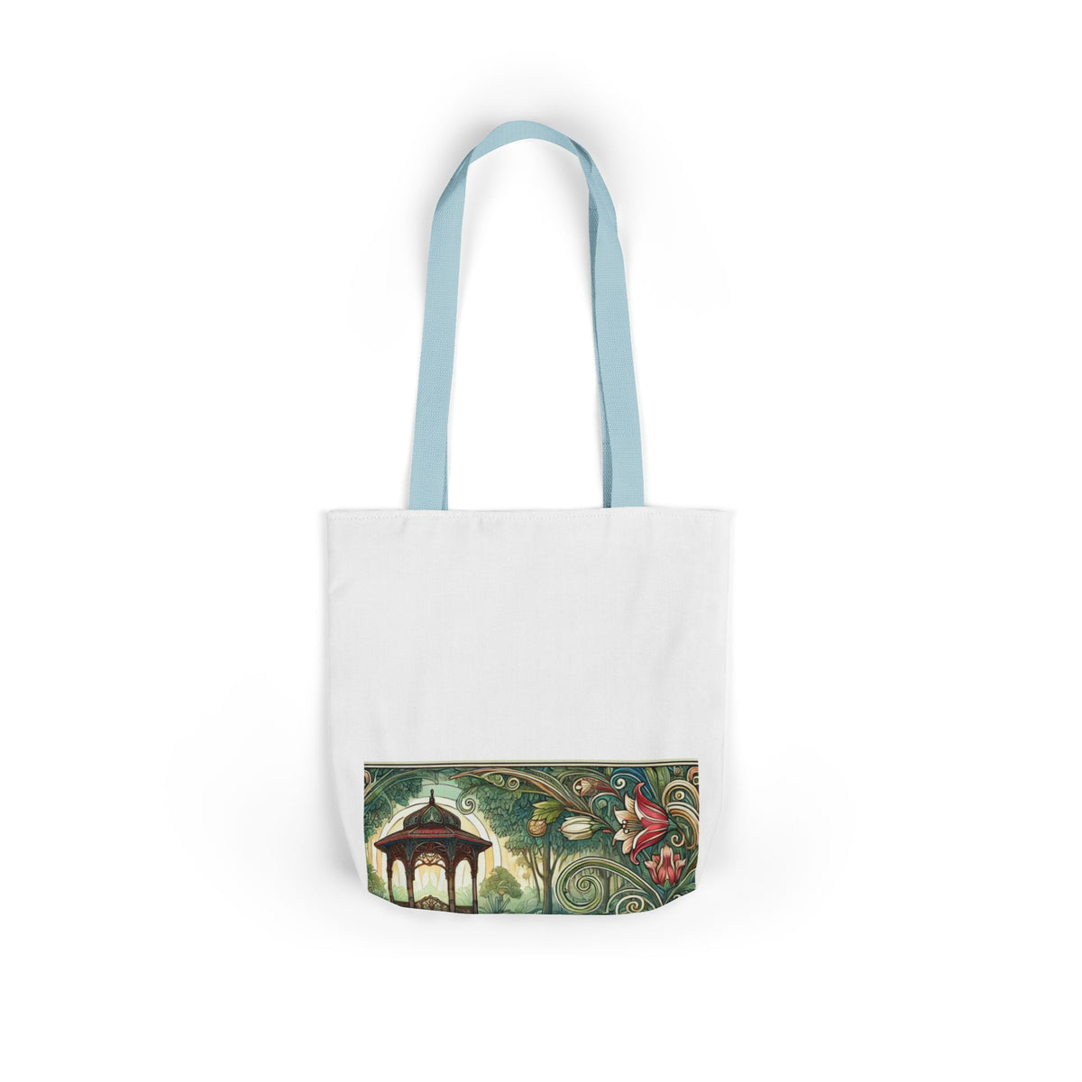 Botanical Gazebo Garden Art Nouveau Canvas Tote Bag
