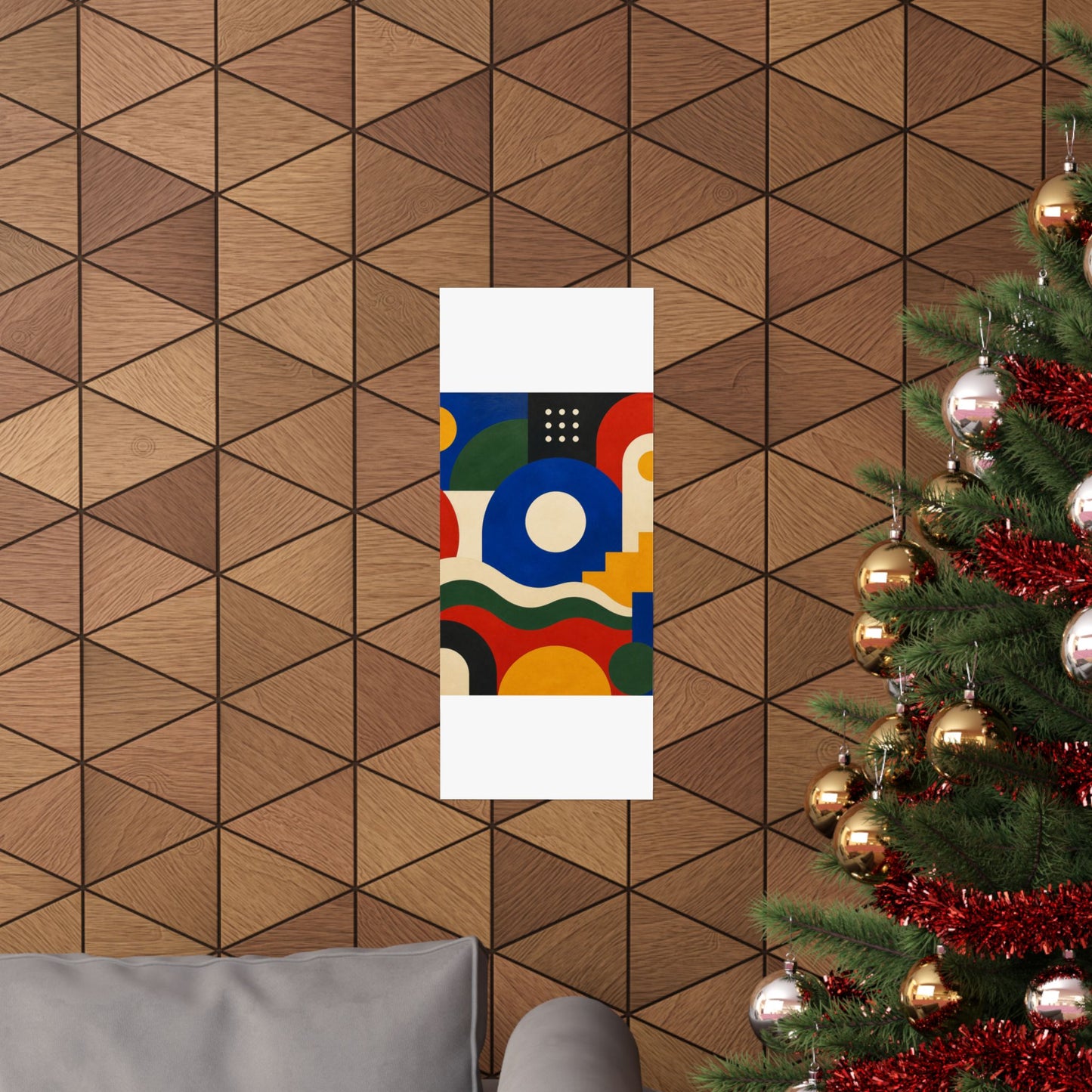 Bold Geometric Balance Abstract Art Poster