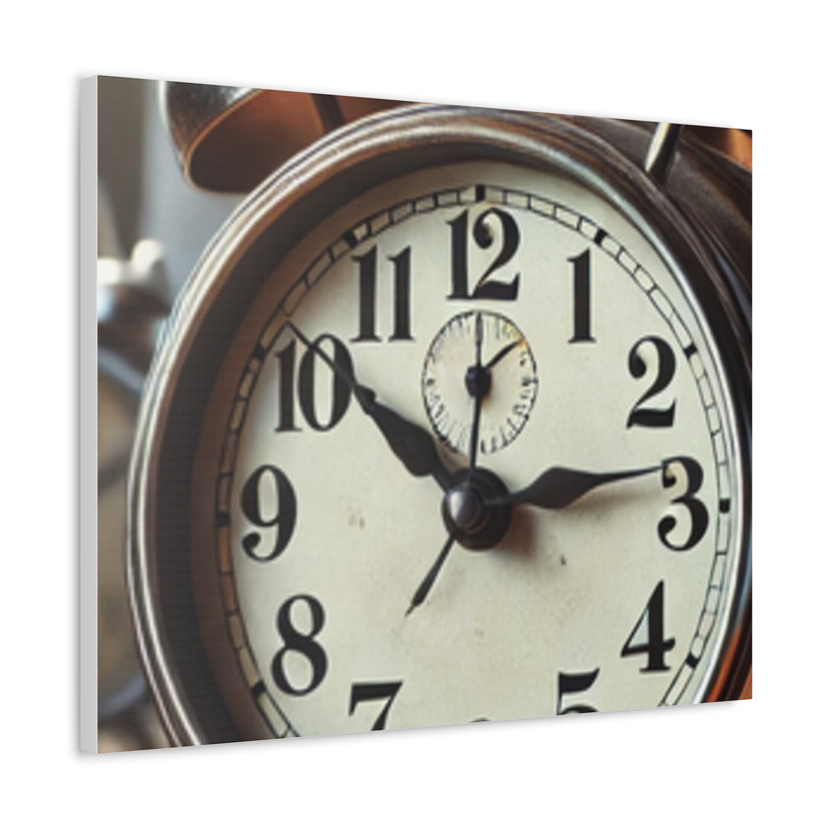 Vintage Alarm Clock Morning Routine Classic Clock Canvas Art