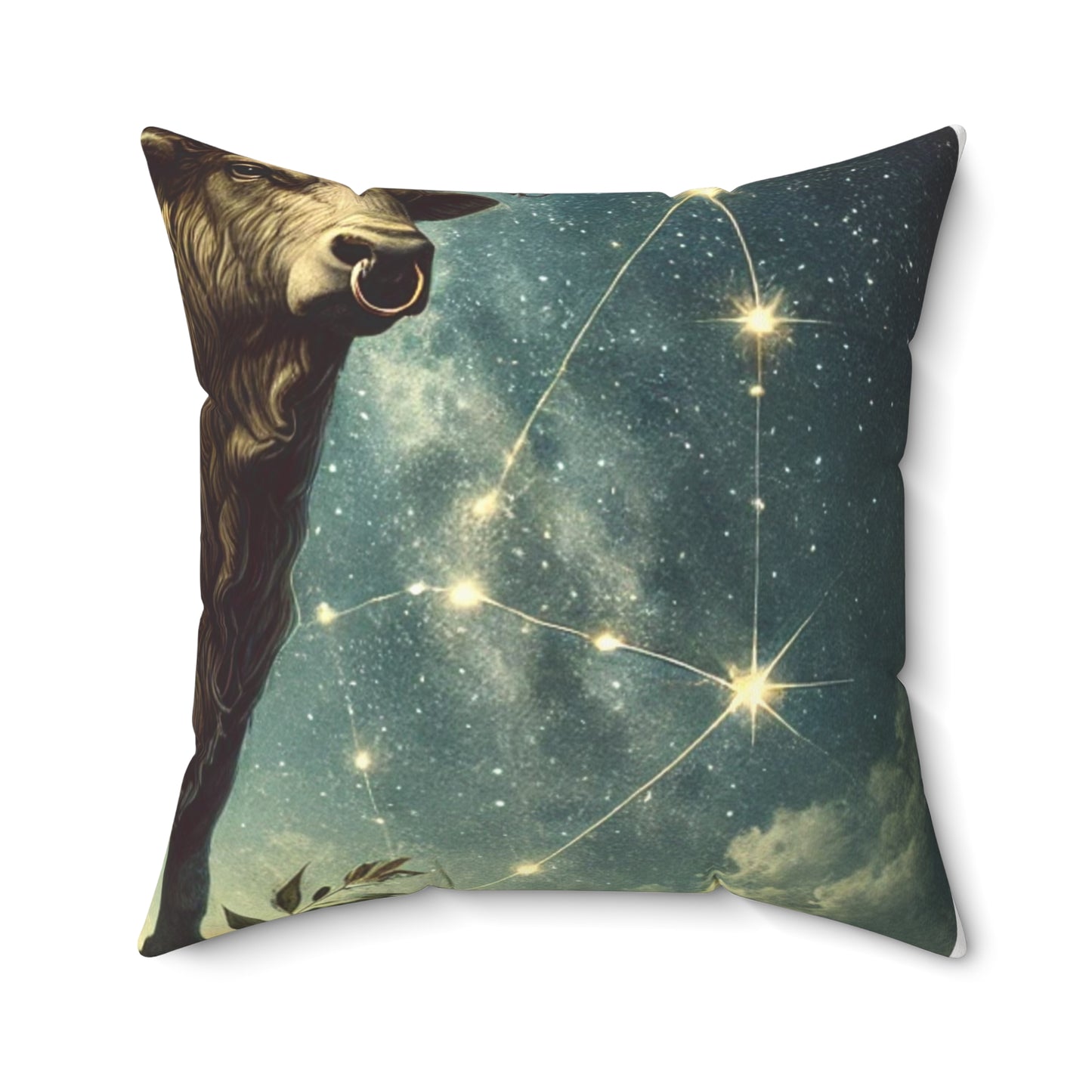 Taurus Bull Constellation Celestial Decorative Pillow