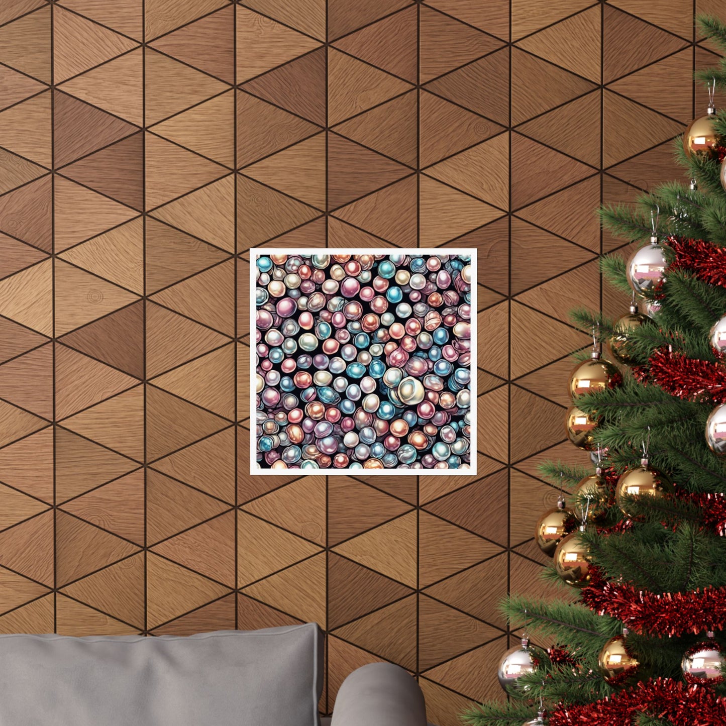 Pearl Bubble Pattern Abstract Gift Art Poster