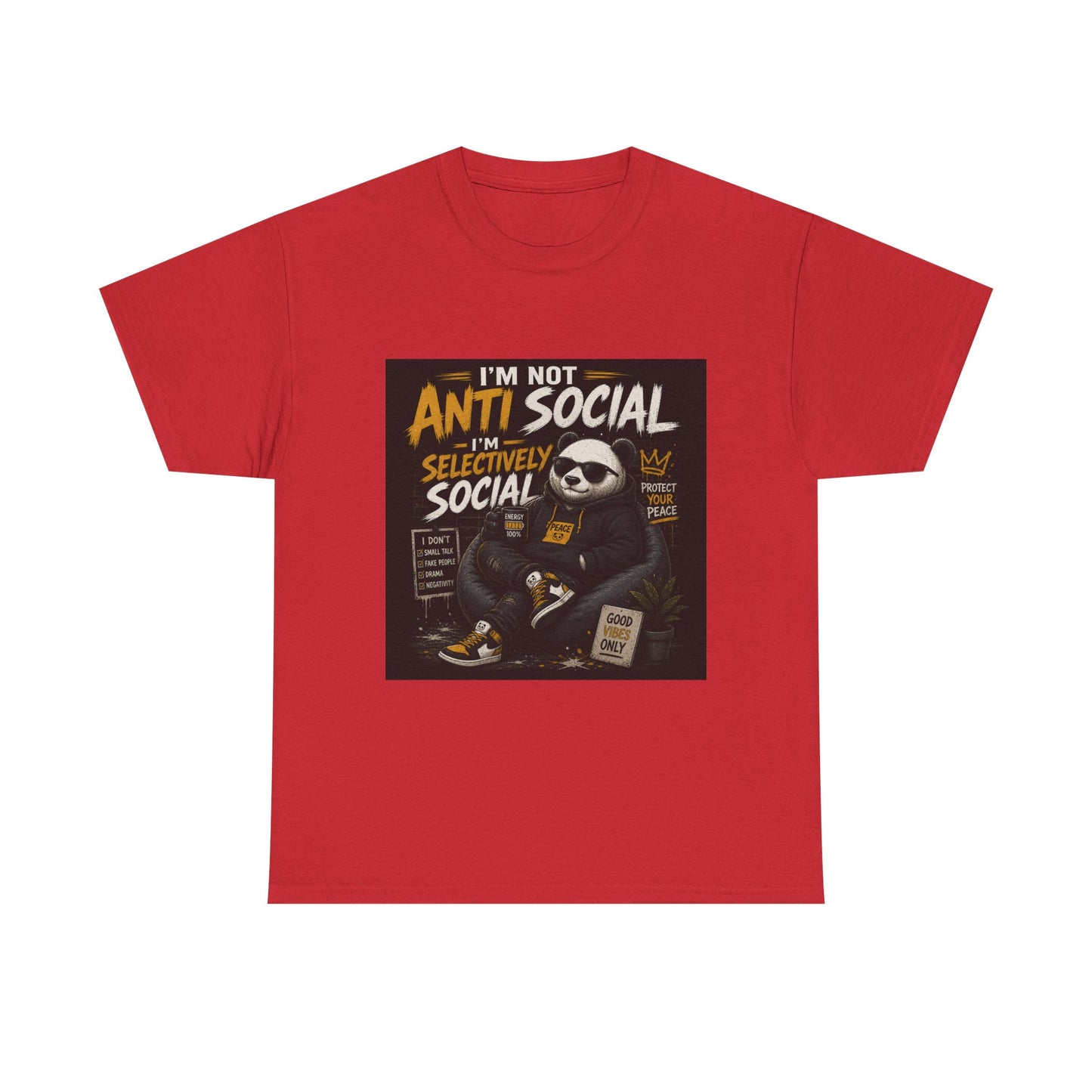 I’m Not Anti Social I’m Selectively Social sloth design Tee | funny introvert shirt