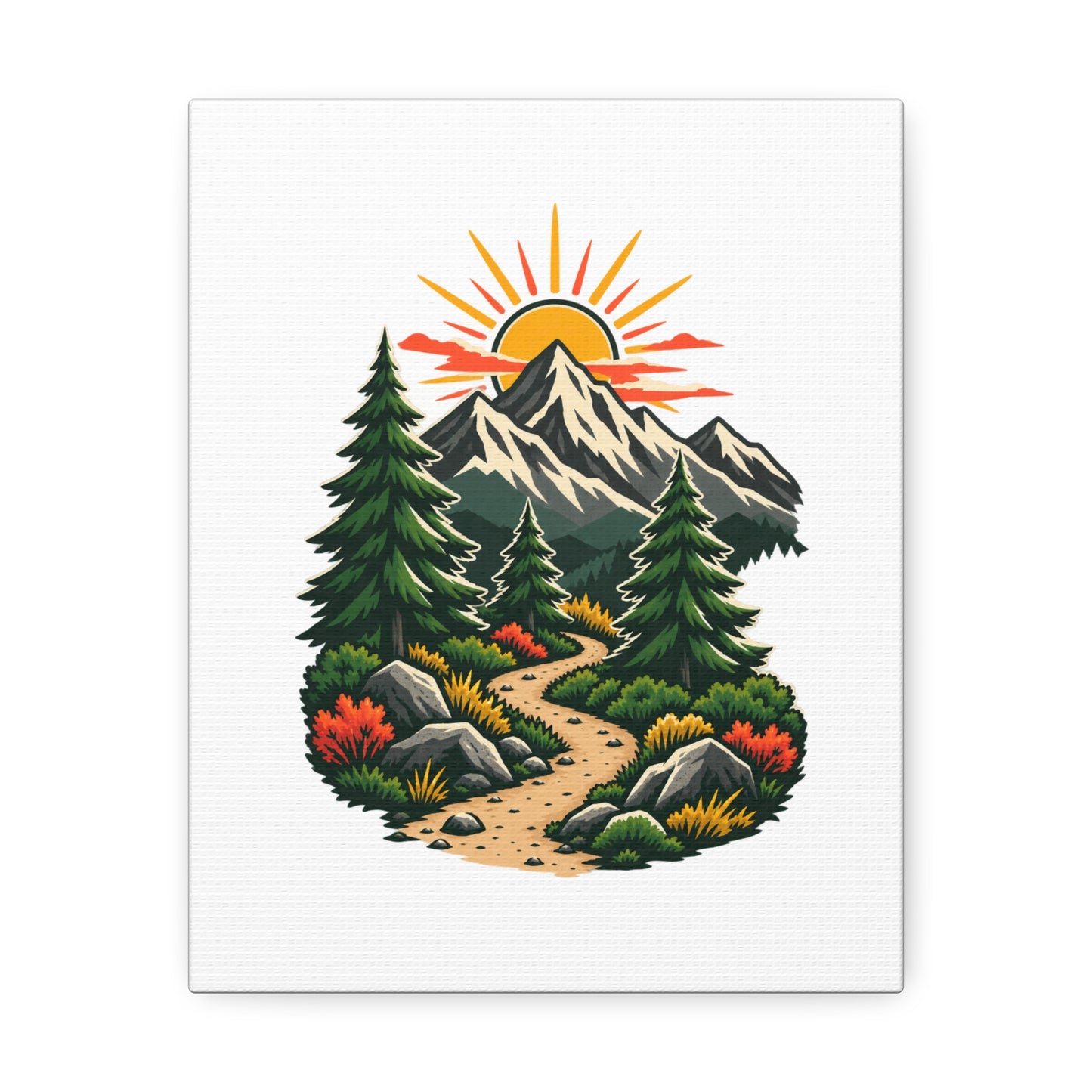 Sunrise Mountain Trail Outdoor Adventure Canvas Art