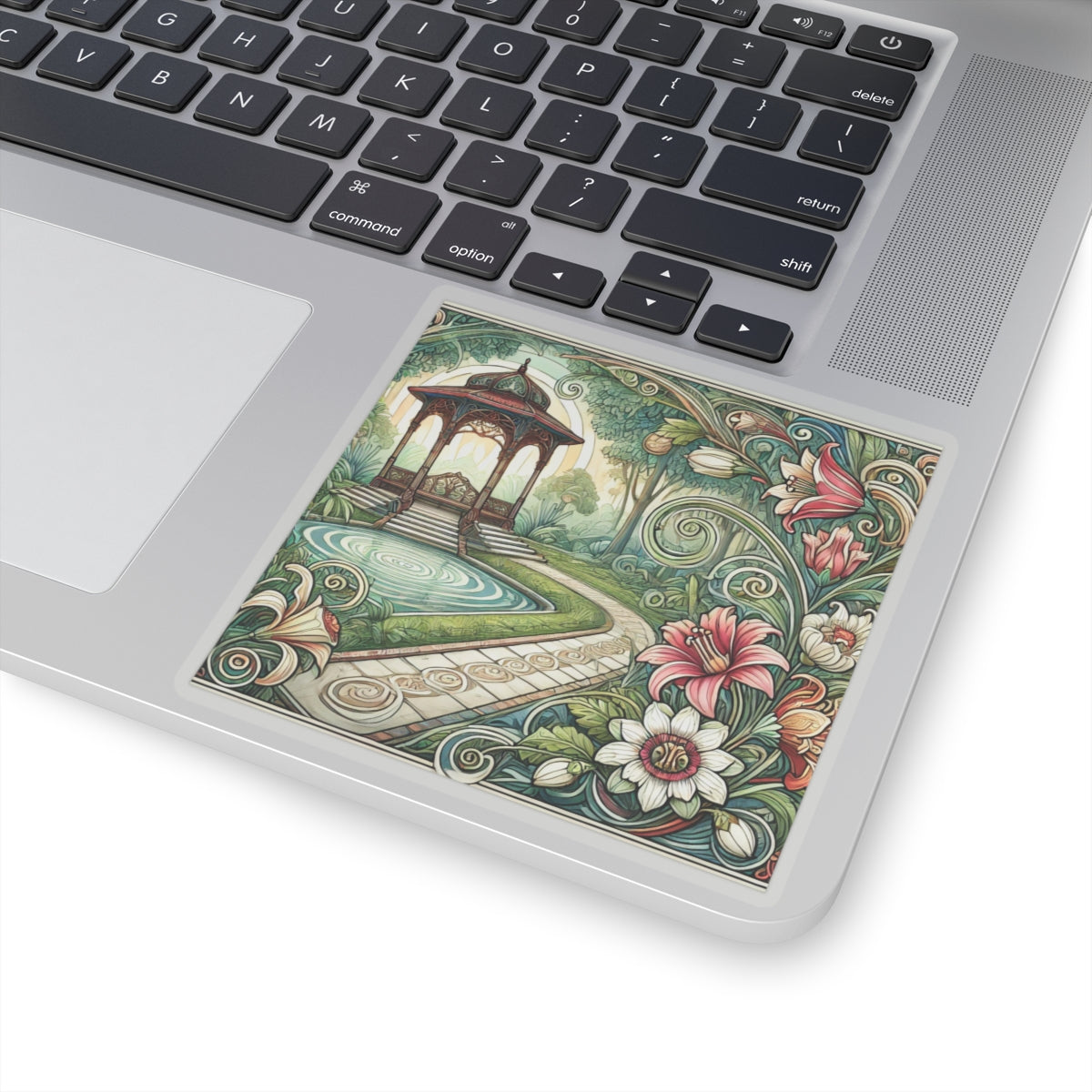 Botanical Gazebo Garden Art Nouveau Sticker