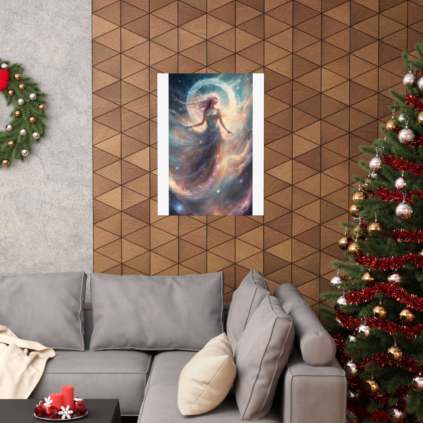 Moonlit Celestial Dancer Fantasy Portrait Poster