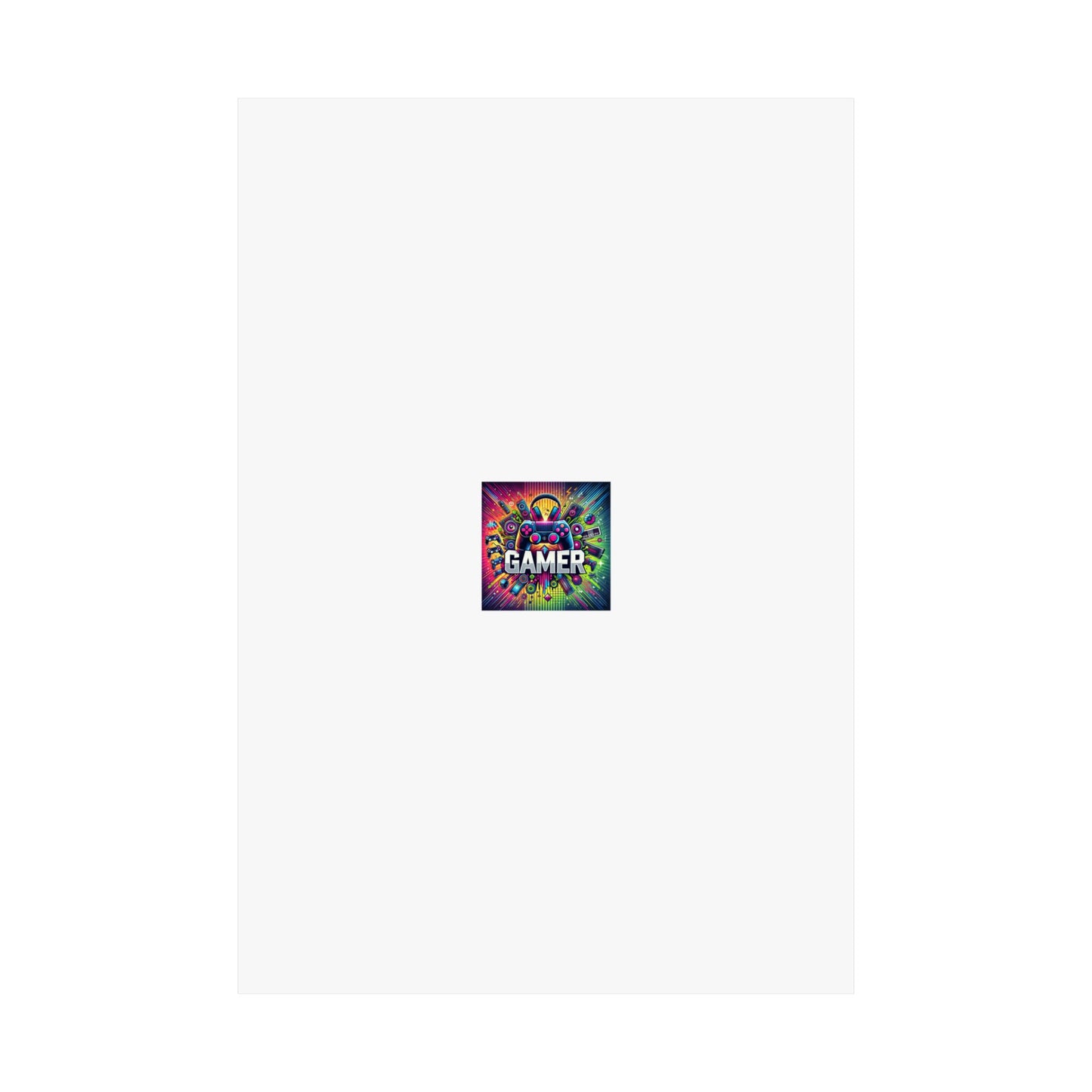 Neon Gamer Energy Retro Arcade Gaming Wall Art Poster