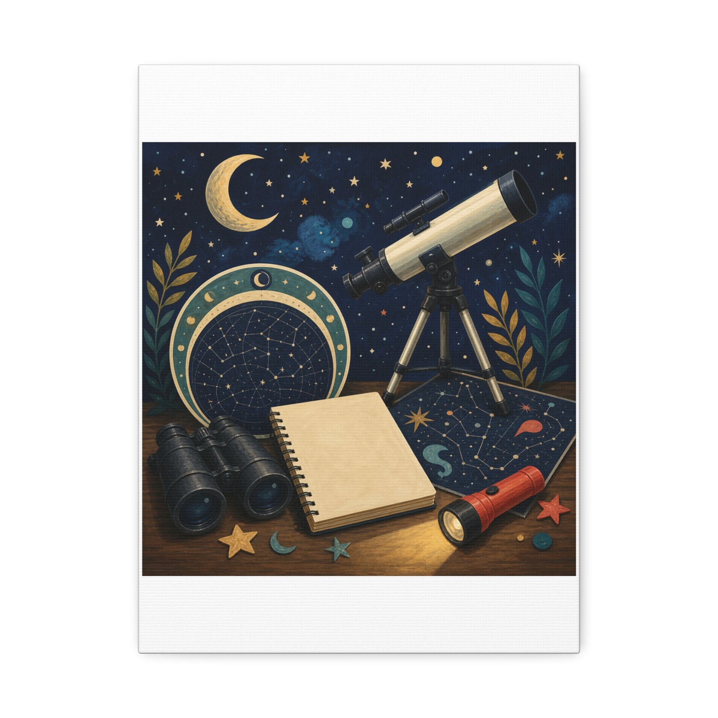 Classic Stargazing Astronomy Hobby Canvas Art