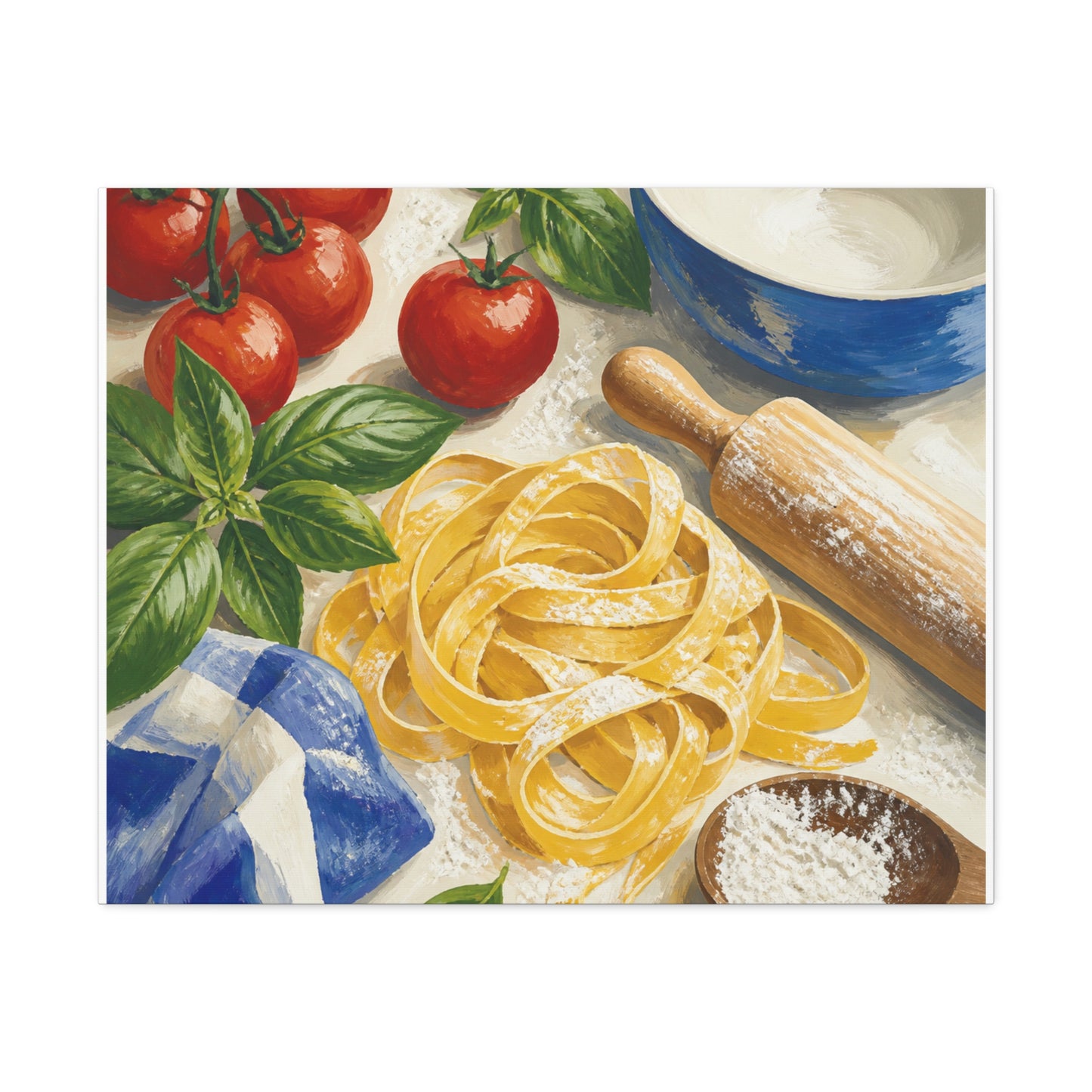 Fresh Pasta Making Kitchen Art Canvas Art