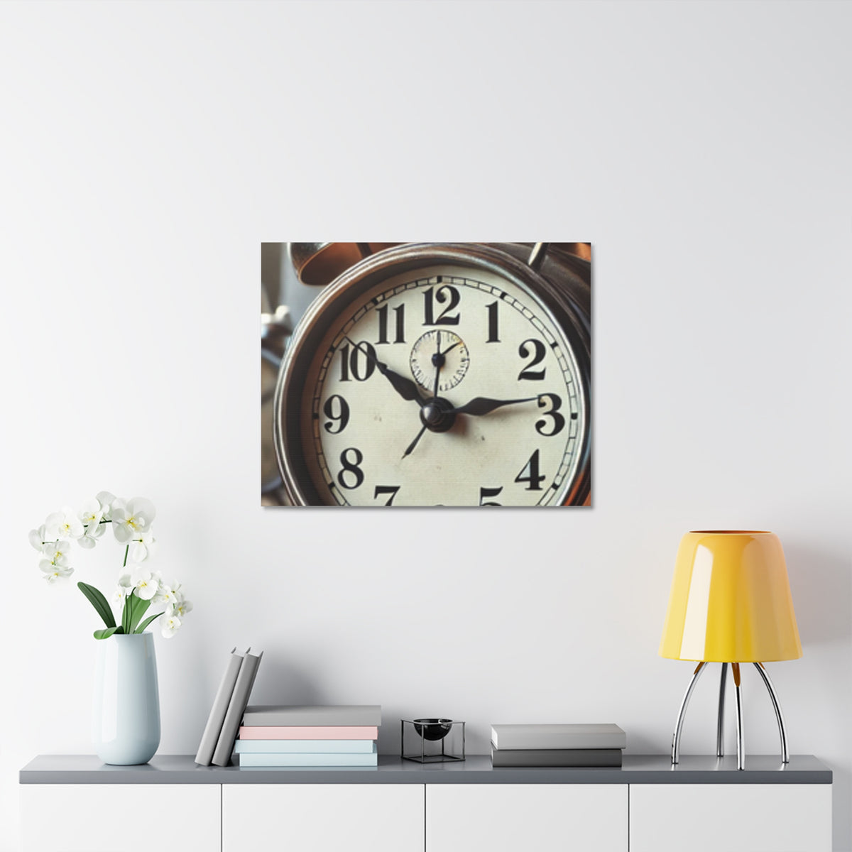 Vintage Alarm Clock Morning Routine Classic Clock Canvas Art