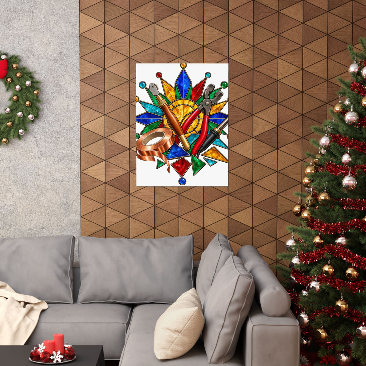 Stained Glass Workshop Tools Poster