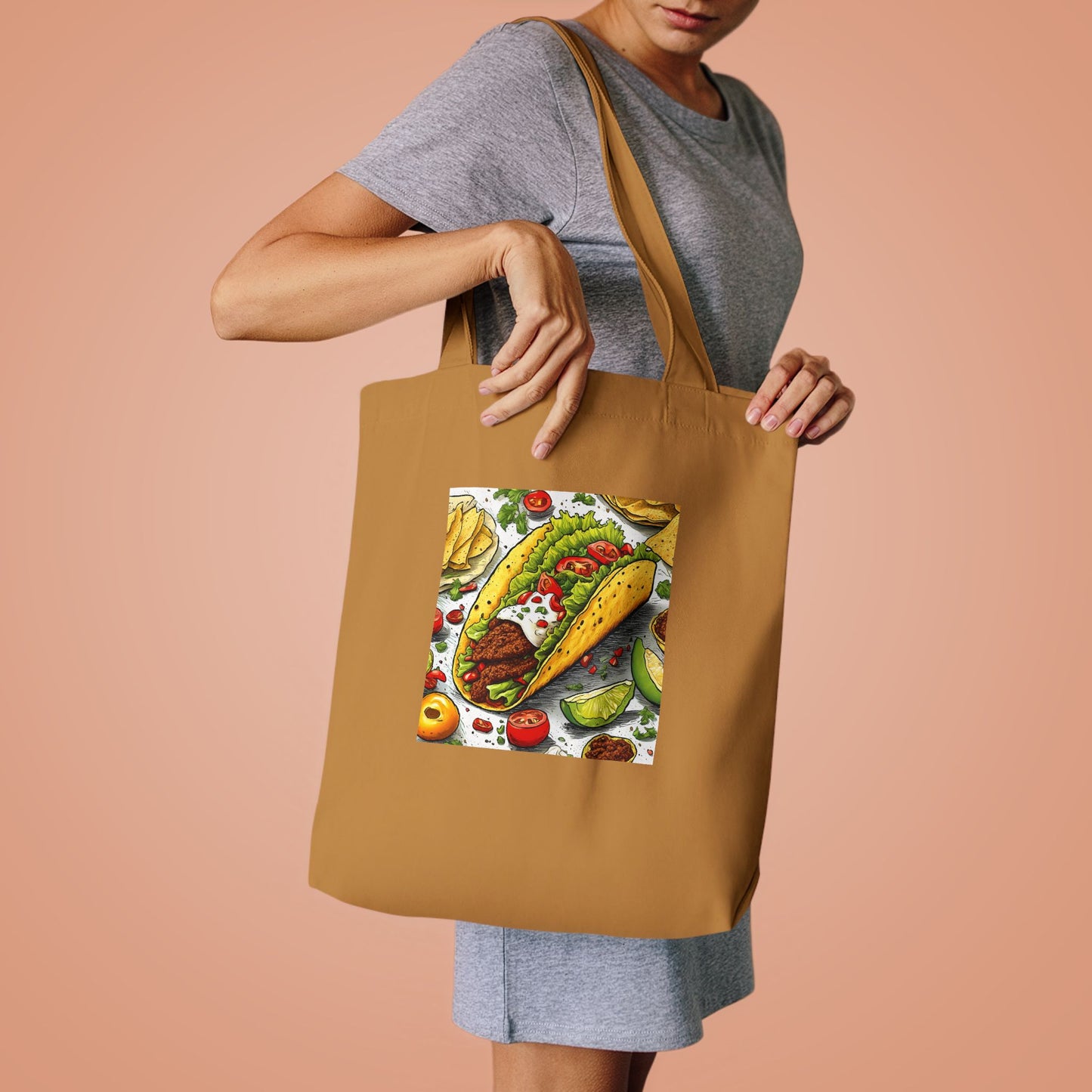 Bold Taco Illustration Foodie Gift Art Tote Bag
