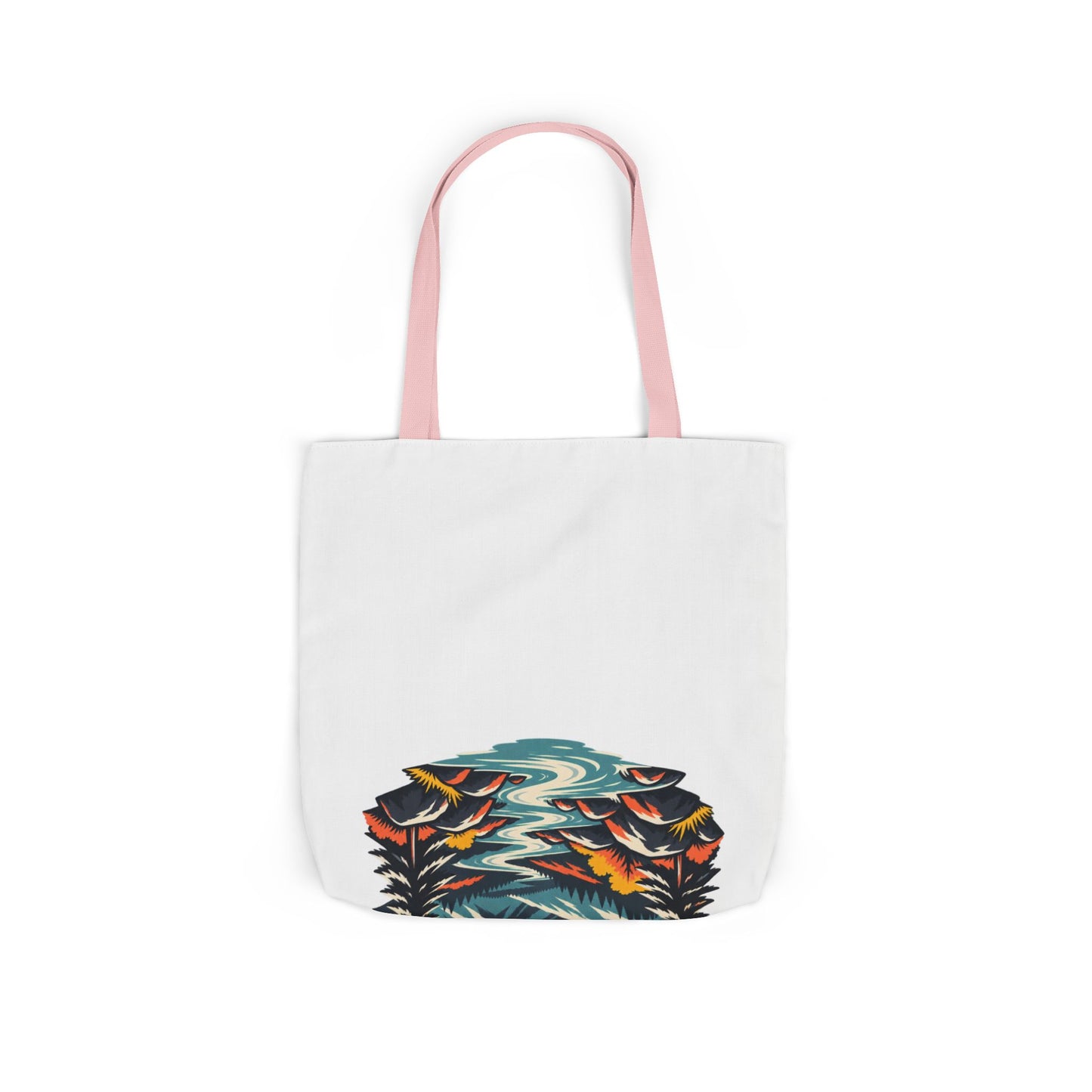 Alpine Sunrise River Mountain Adventure Tote Bag