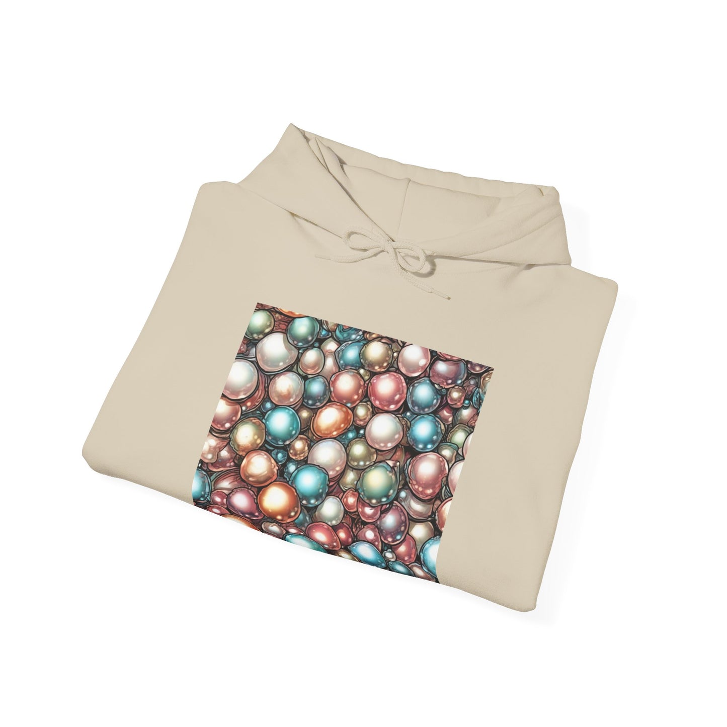 Rainbow Pearl Marble Abstract Gift Art Hoodie