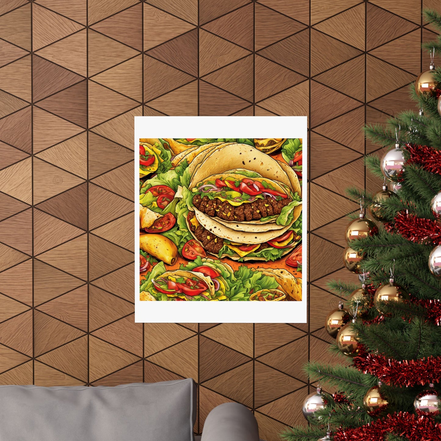Stacked Taco Fiesta Foodie Gift Art Poster