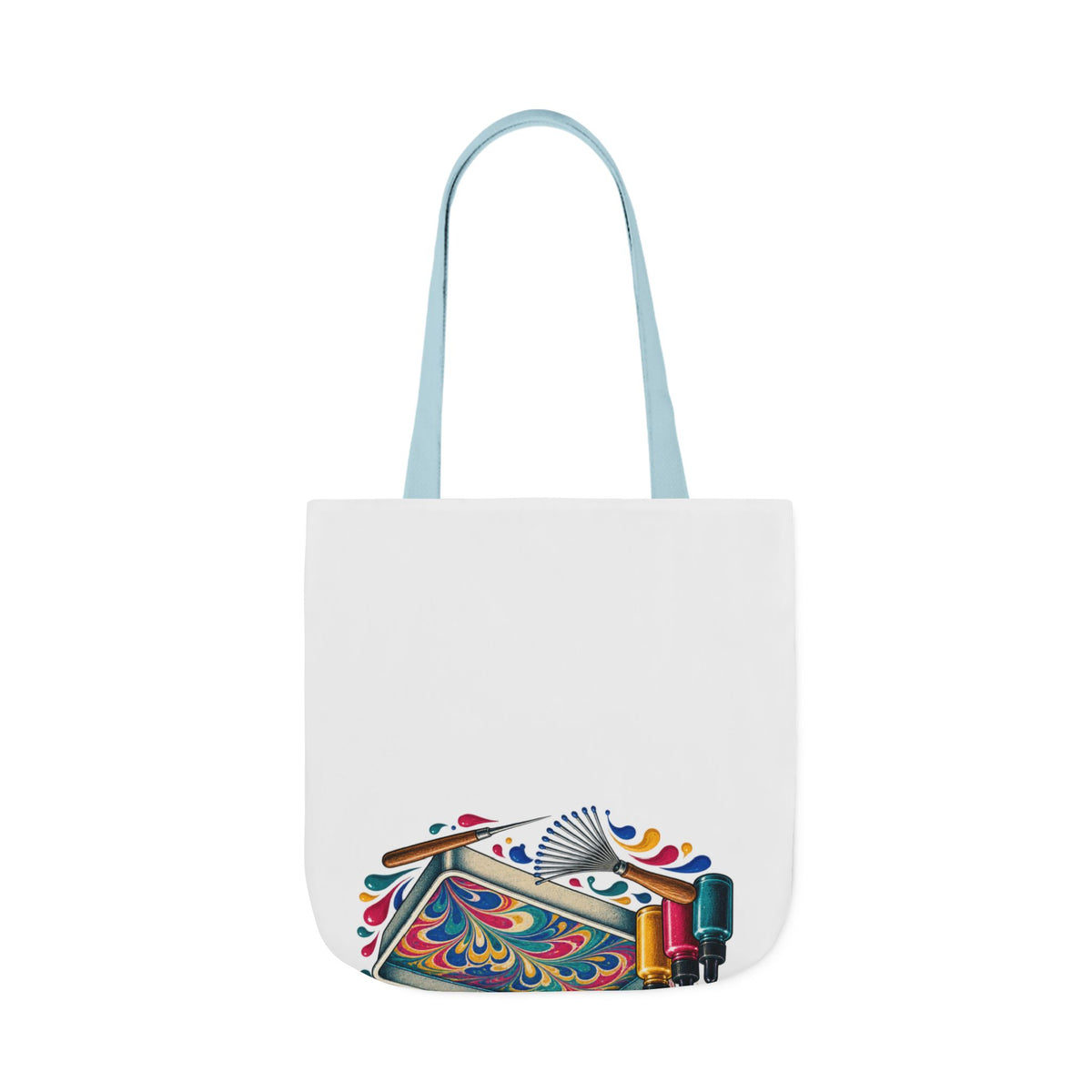 Colorful Paper Marbling Workshop Tote Bag