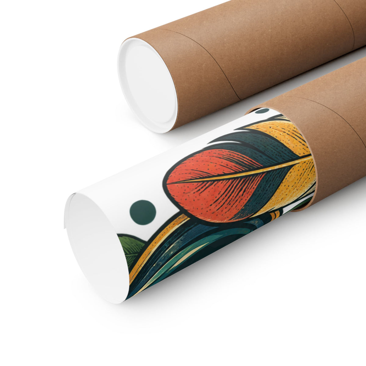 Retro Binoculars and Botanical Birdwatching Art Poster